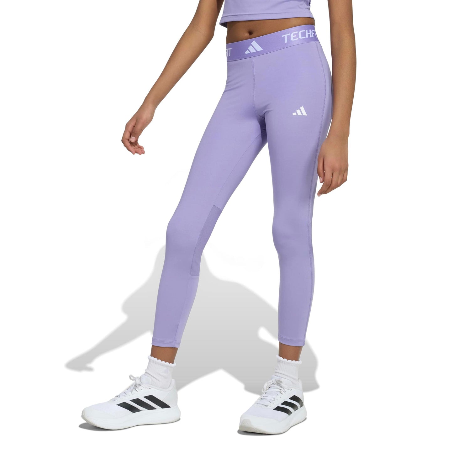 adidas 7/8 Stramme løbebukser Børn - syren, hvid
