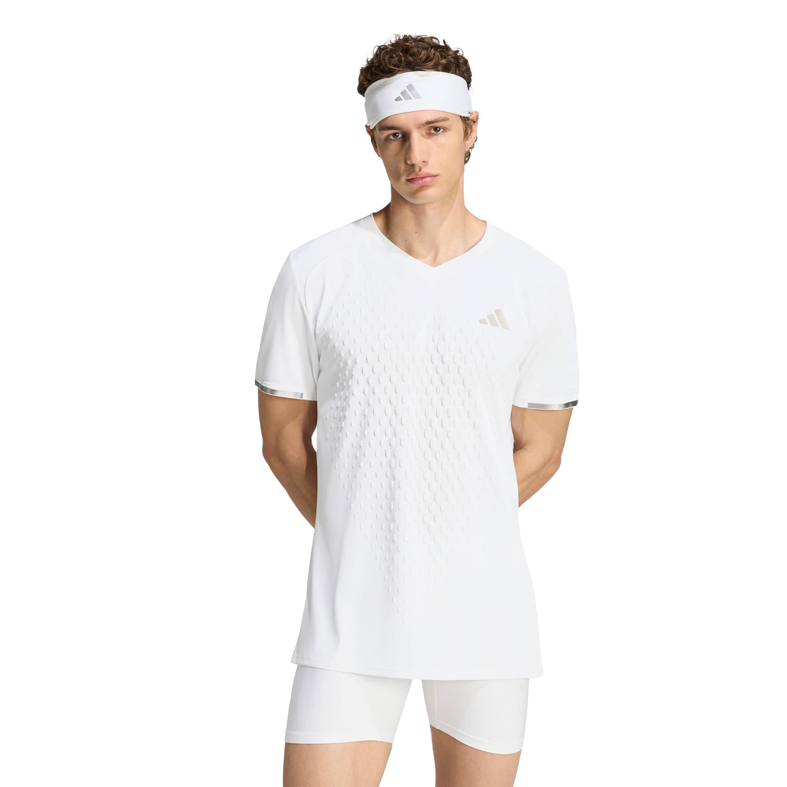 adidas 3D Freelift Pro T-shirt Herrer - hvid, sølv