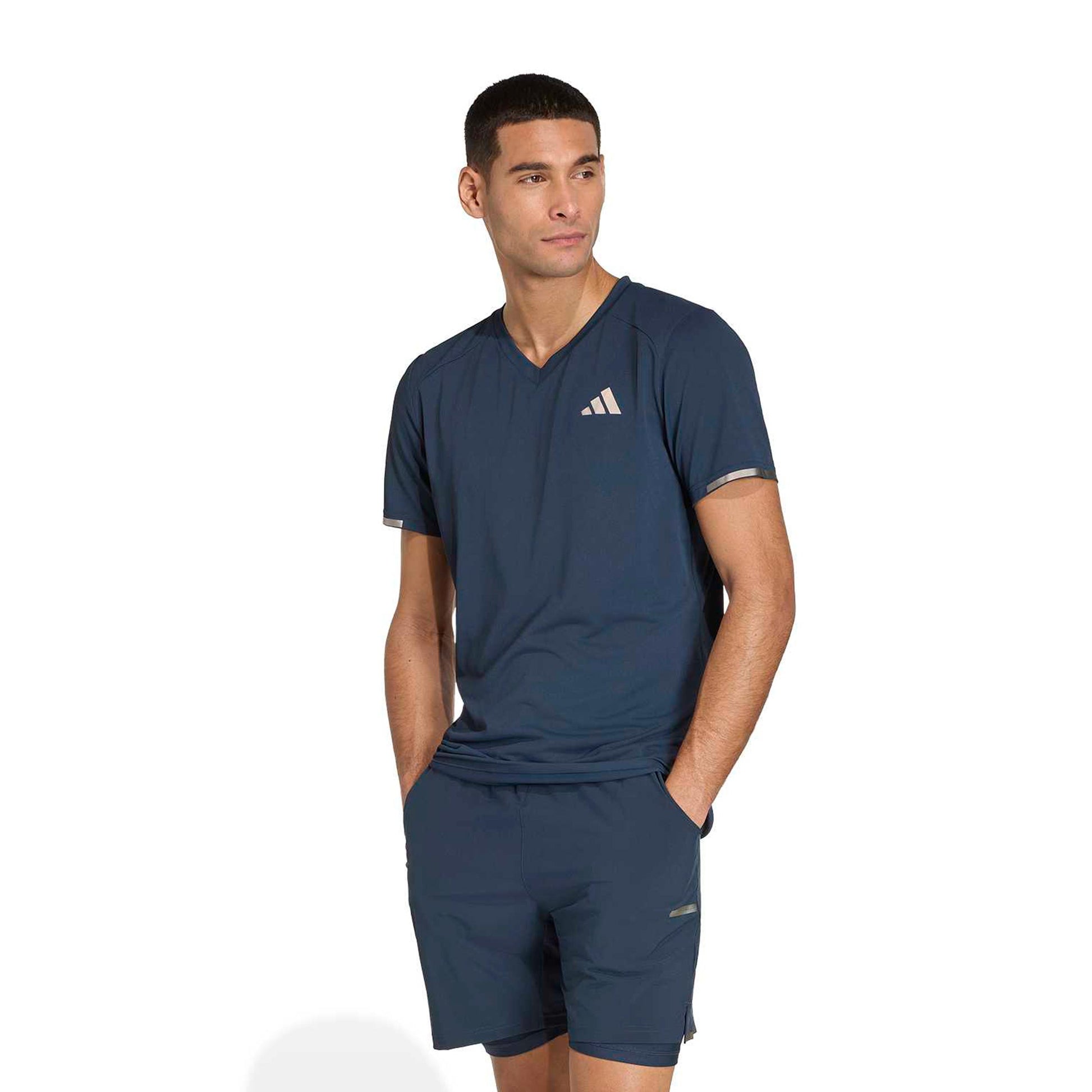 adidas Freelift Pro T-shirt Herrer - blå-grå, sølv