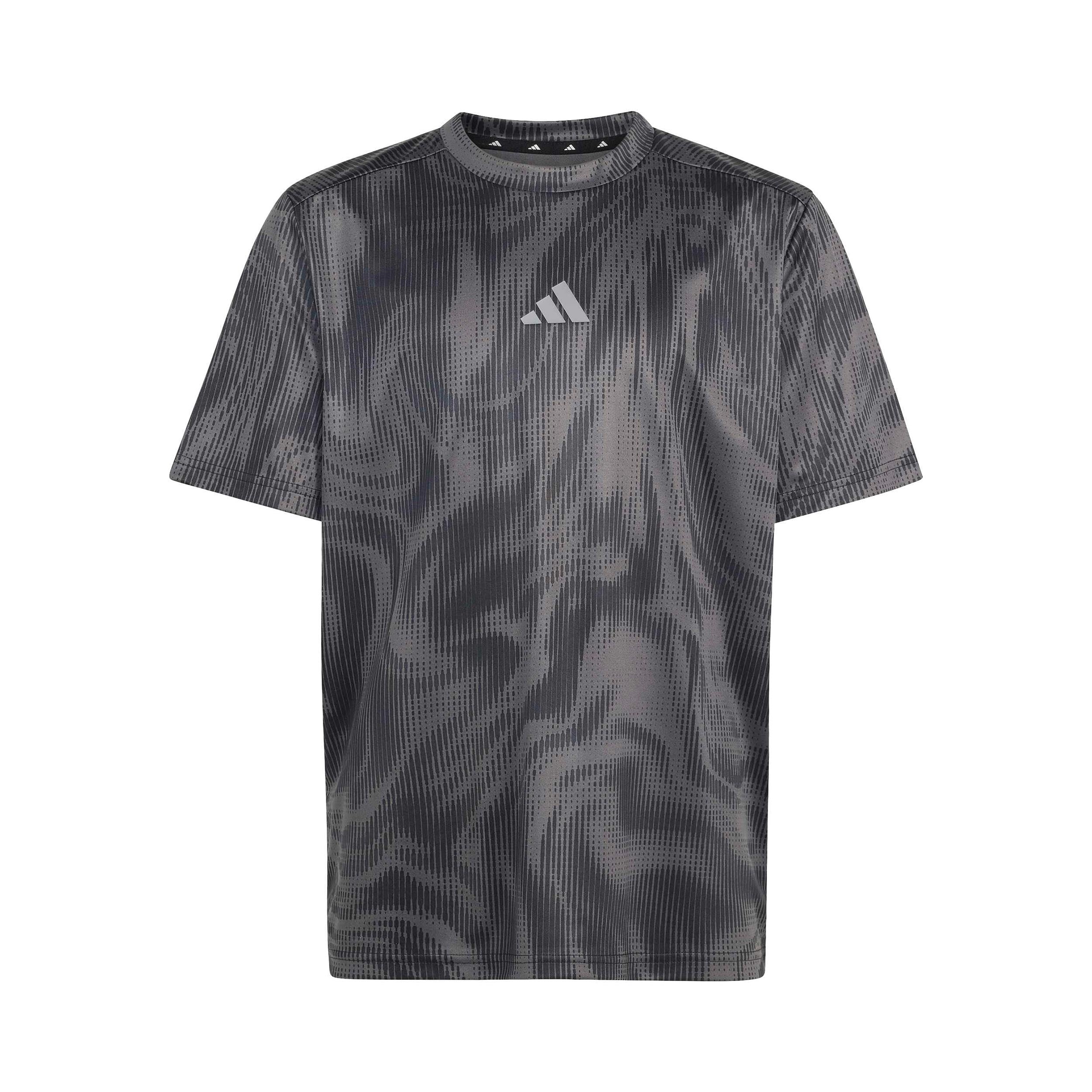 adidas Allover Graphik T-shirt Børn - mørkegrå, sort