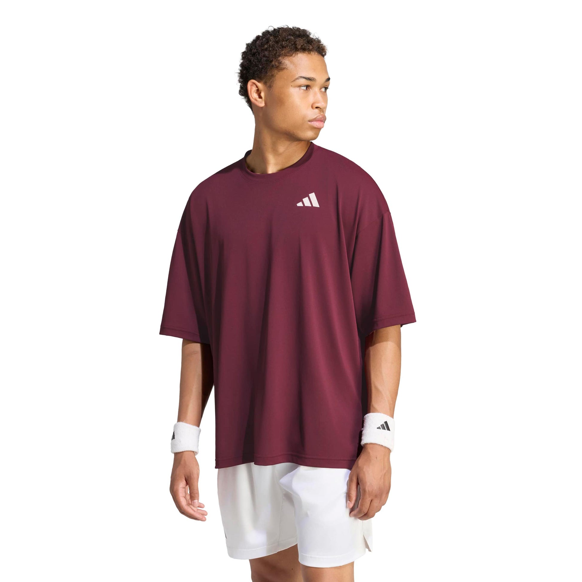 adidas Oversized T-shirt Herrer - vinrød
