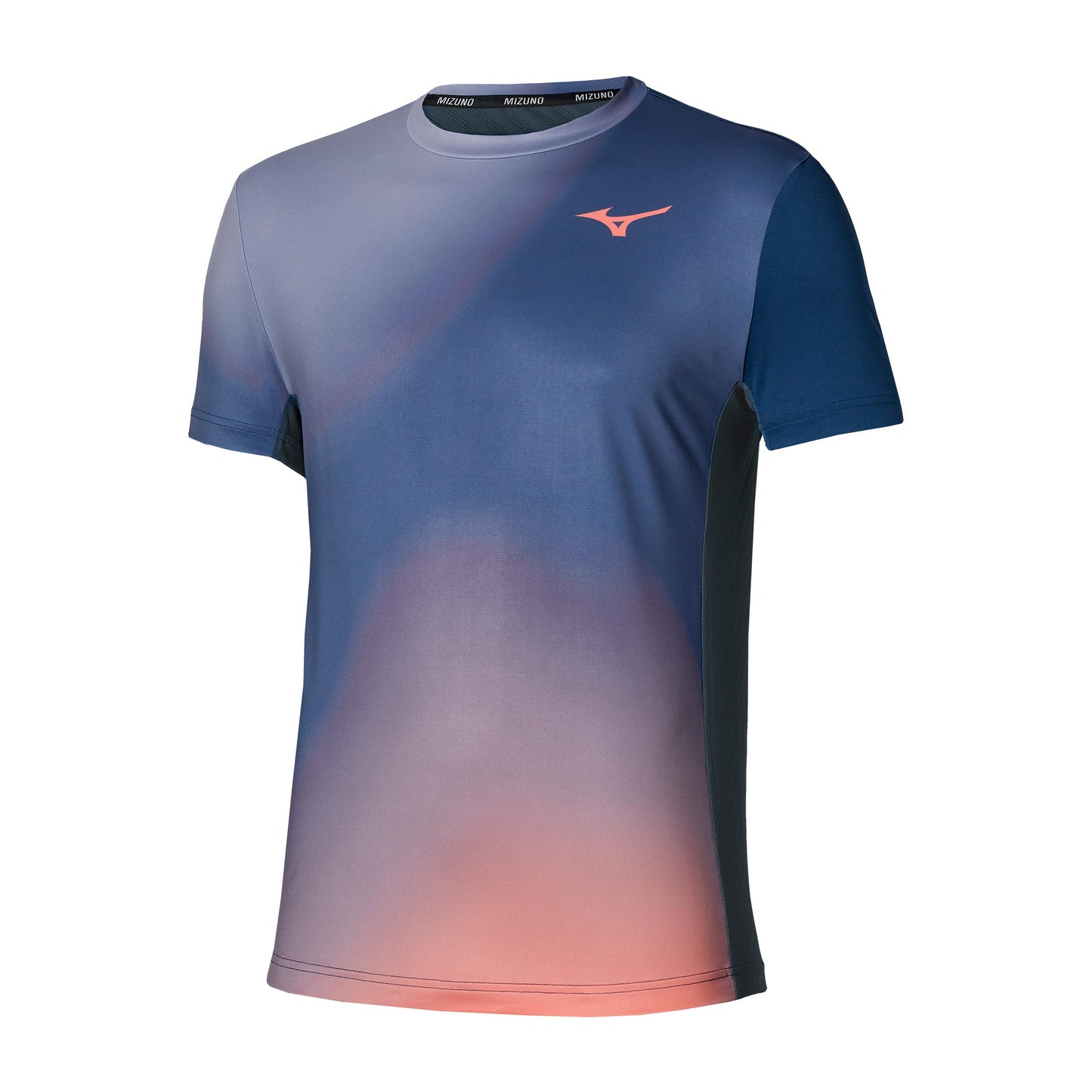 Mizuno Graphic T-shirt Herrer - mørkeblå, koral