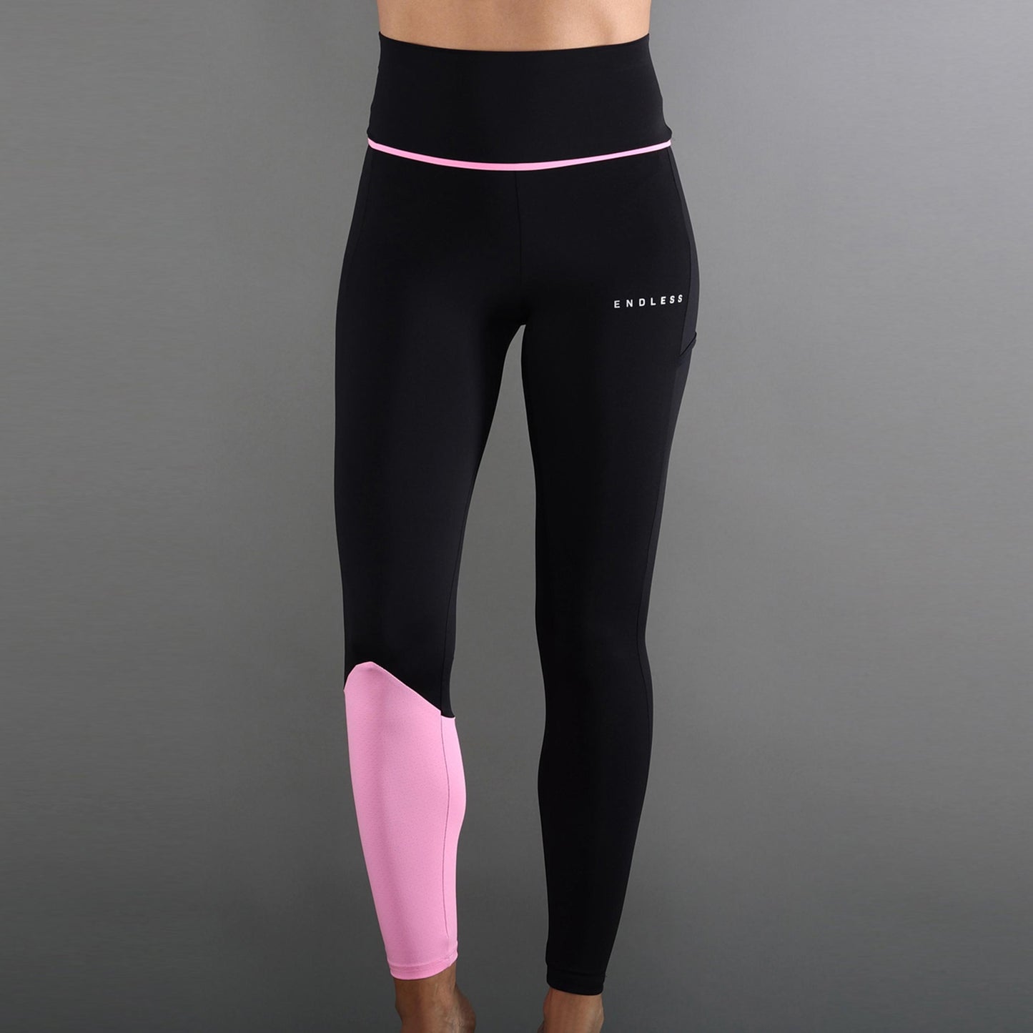 Endless VANITY POCKET Stramme løbebukser Damer - sort, pink
