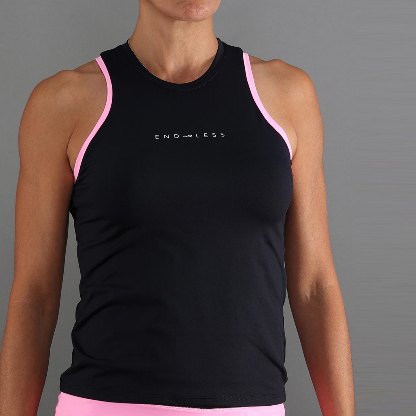 Endless ESSENTIAL Tanktop Damer - sort, pink