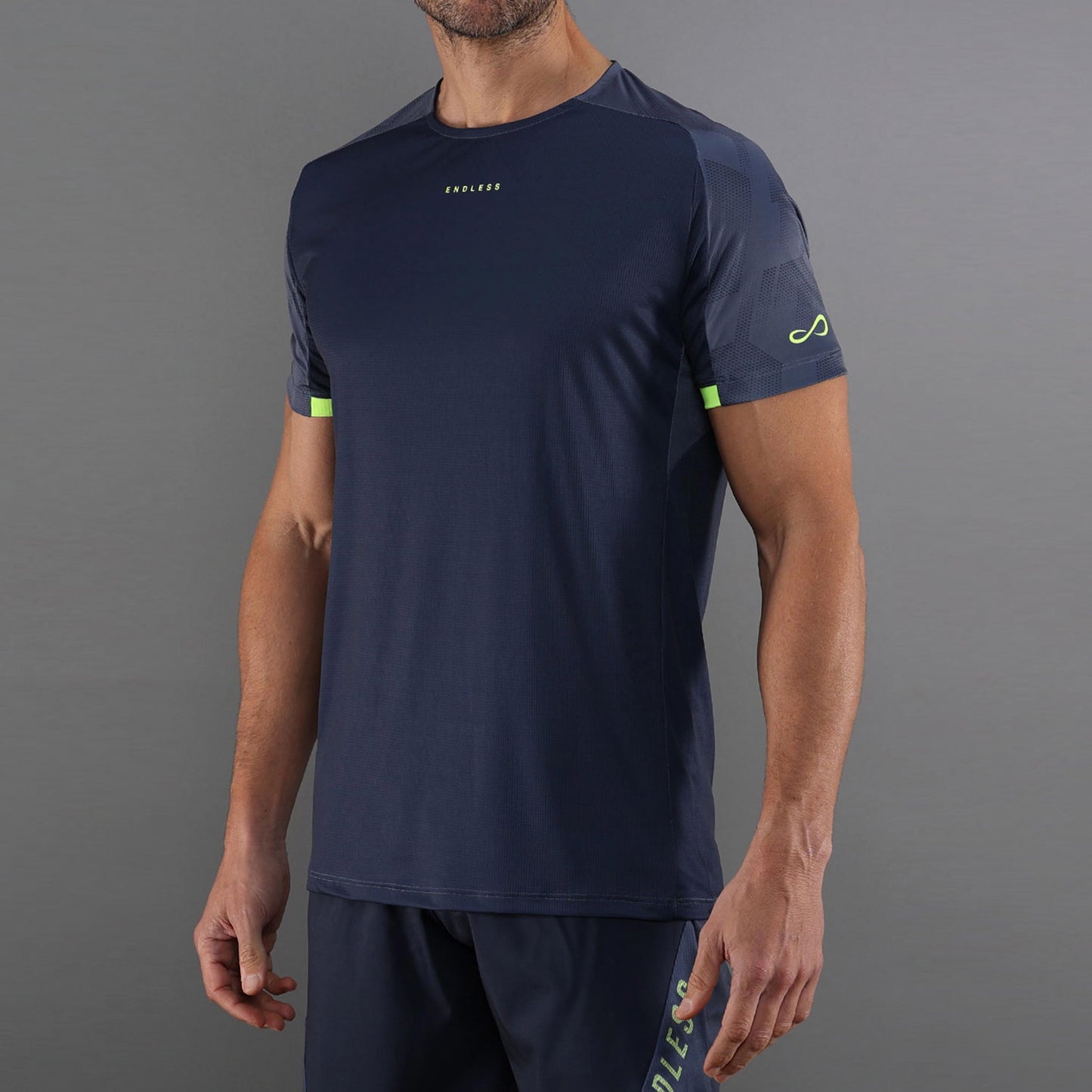 Endless RYKER T-shirt Herrer - blå, neongul