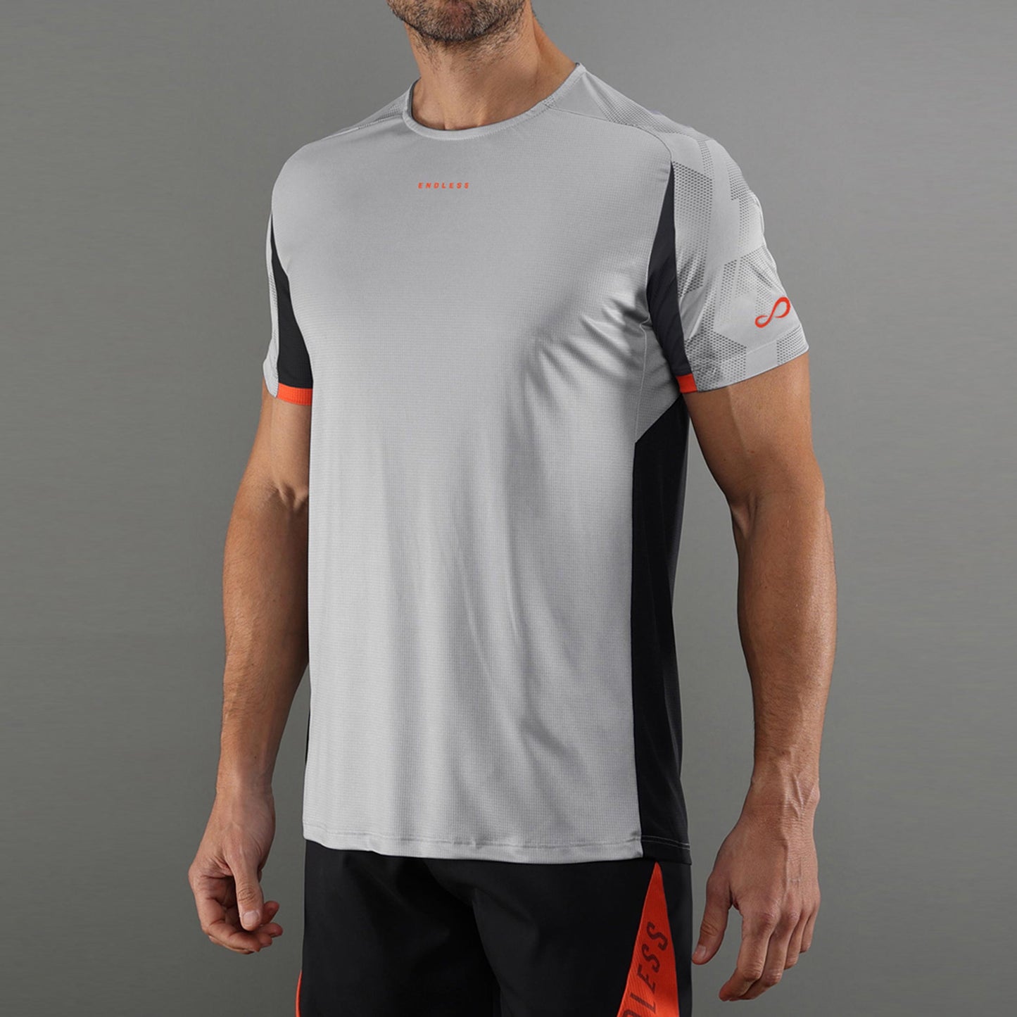 Endless RYKER T-shirt Herrer - grå, sort