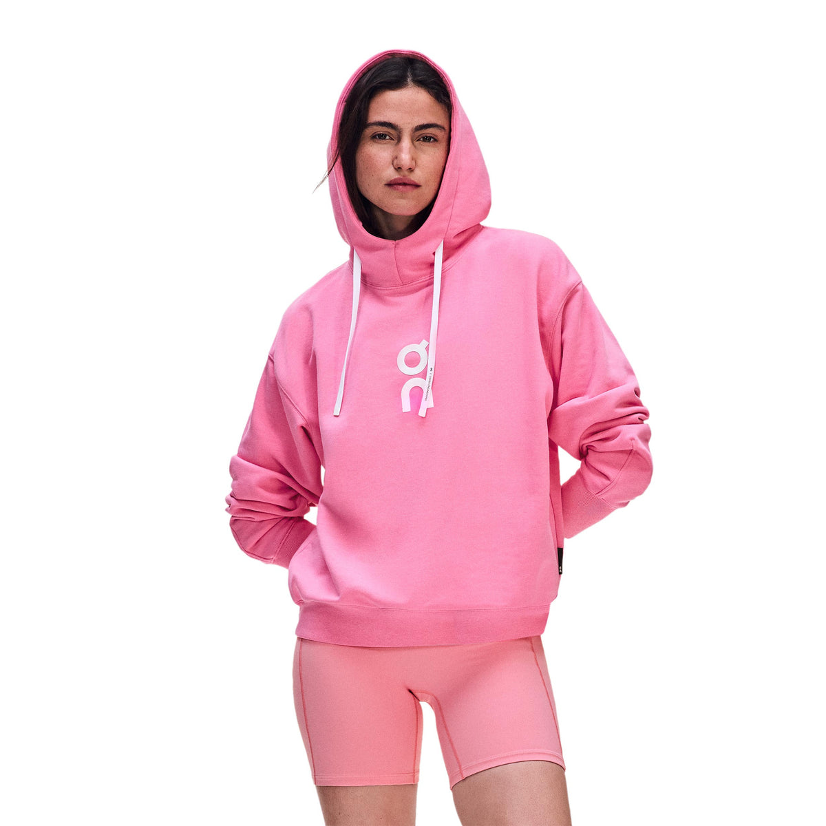 On Club Hættetrøje Damer - pink, hvid