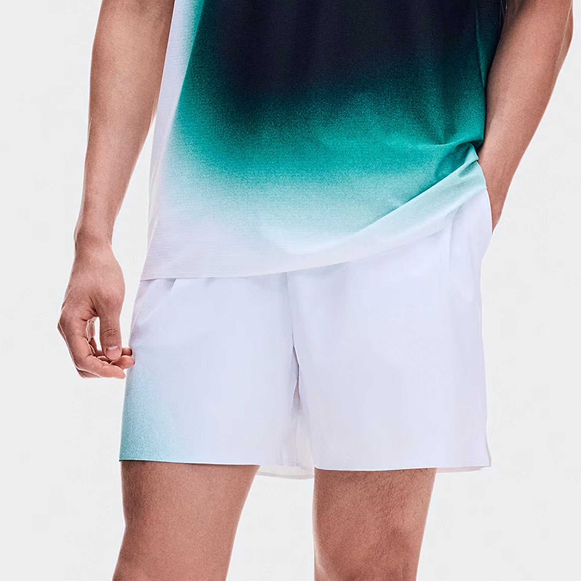 On 5Inch Court Swing Shorts Herrer - hvid, grøn