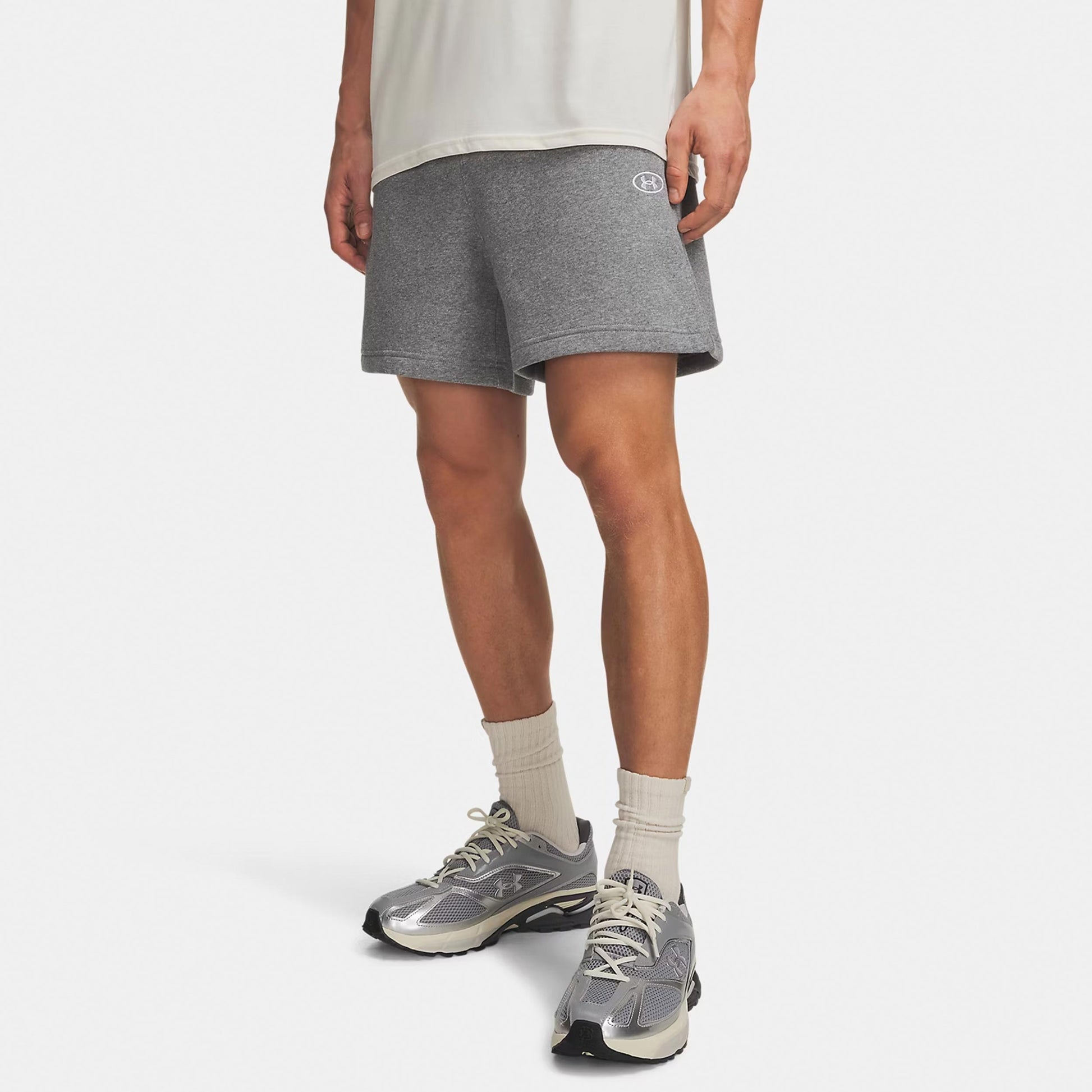 Under Armour Rival Fleece  Shorts Herrer - grå, hvid