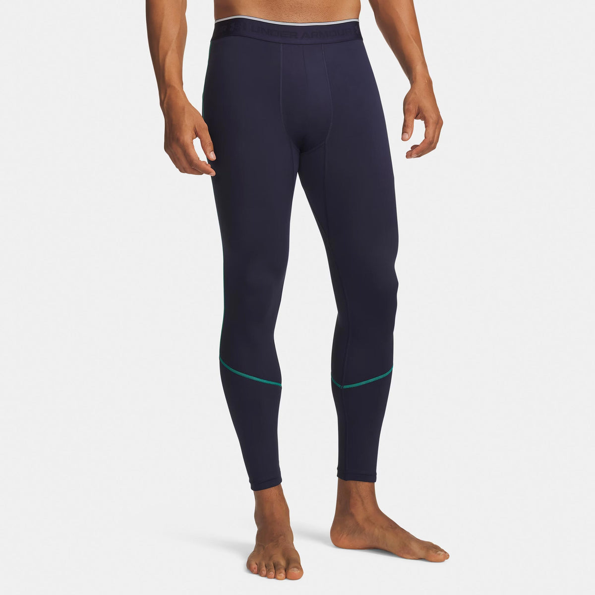 Under Armour Coldgear Elite  Stramme løbebukser Herrer - blå, sølv
