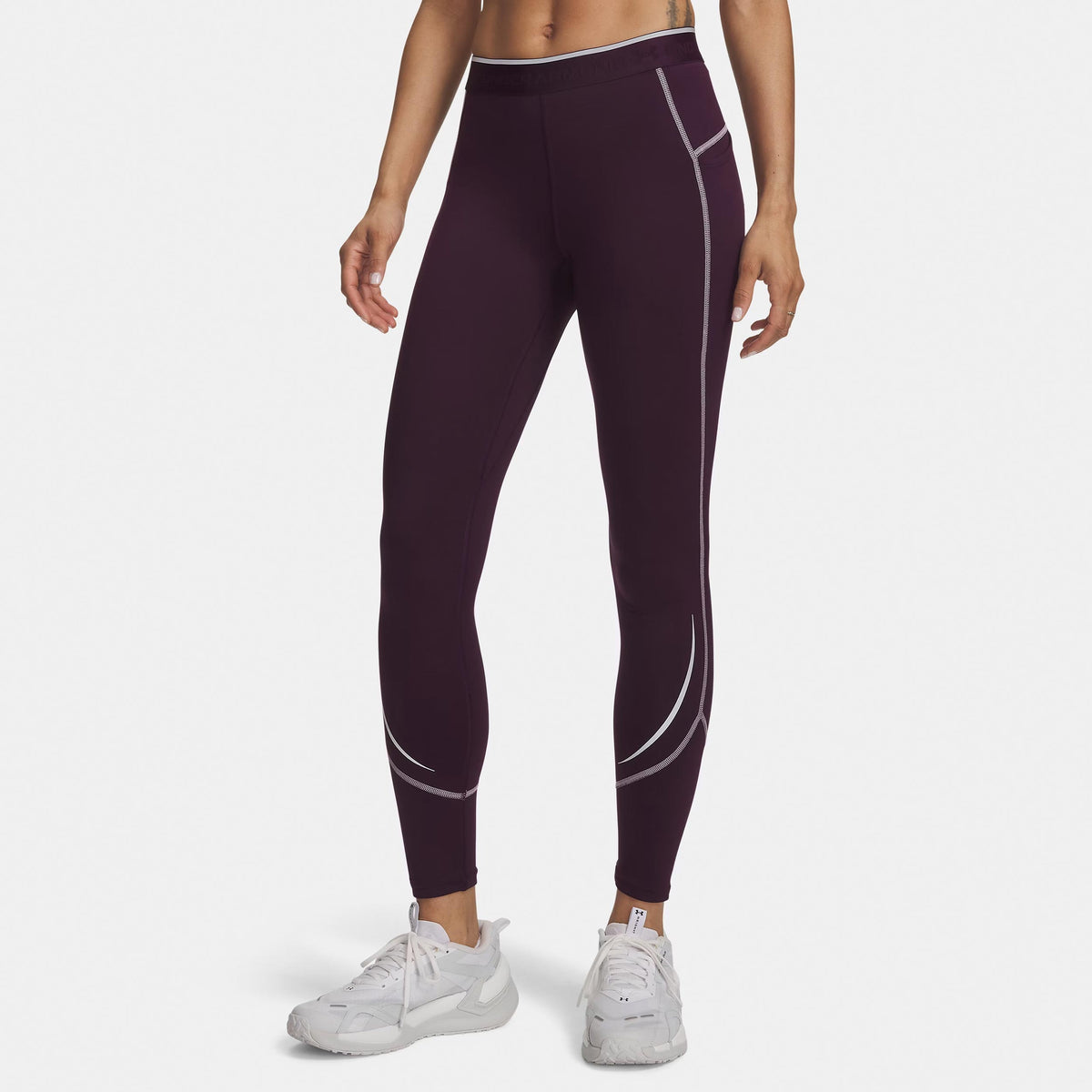 Under Armour ColdGear Elite  Stramme løbebukser Damer - lilla, sølv