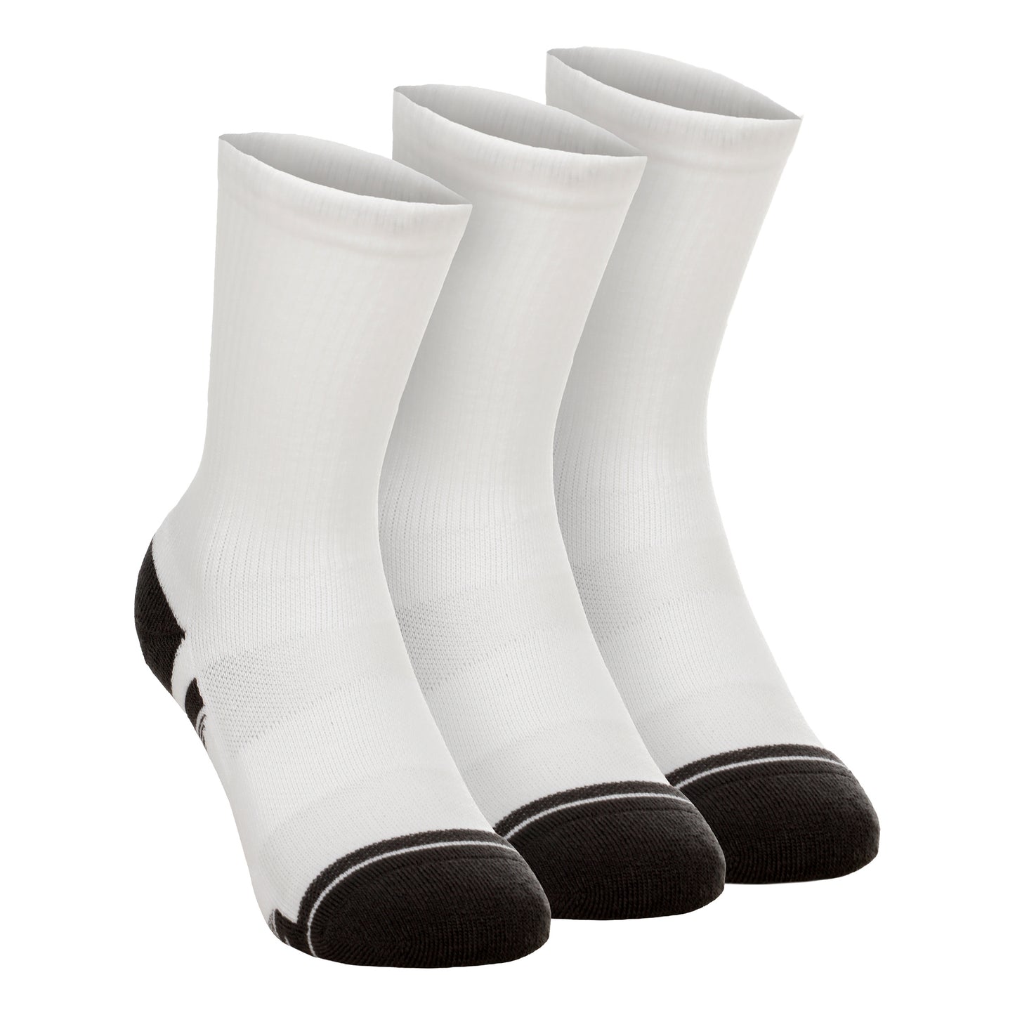 Under Armour Performance Tech Crew Sportssokker Pakke med 3 Unisex - hvid, mørkegrå