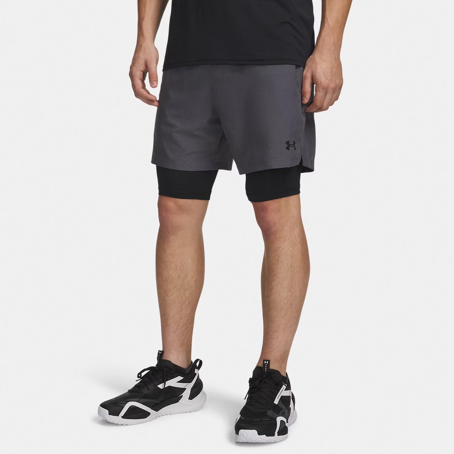Under Armour Vanish Woven 2.0 2n1 Shorts Herrer - grå, sort