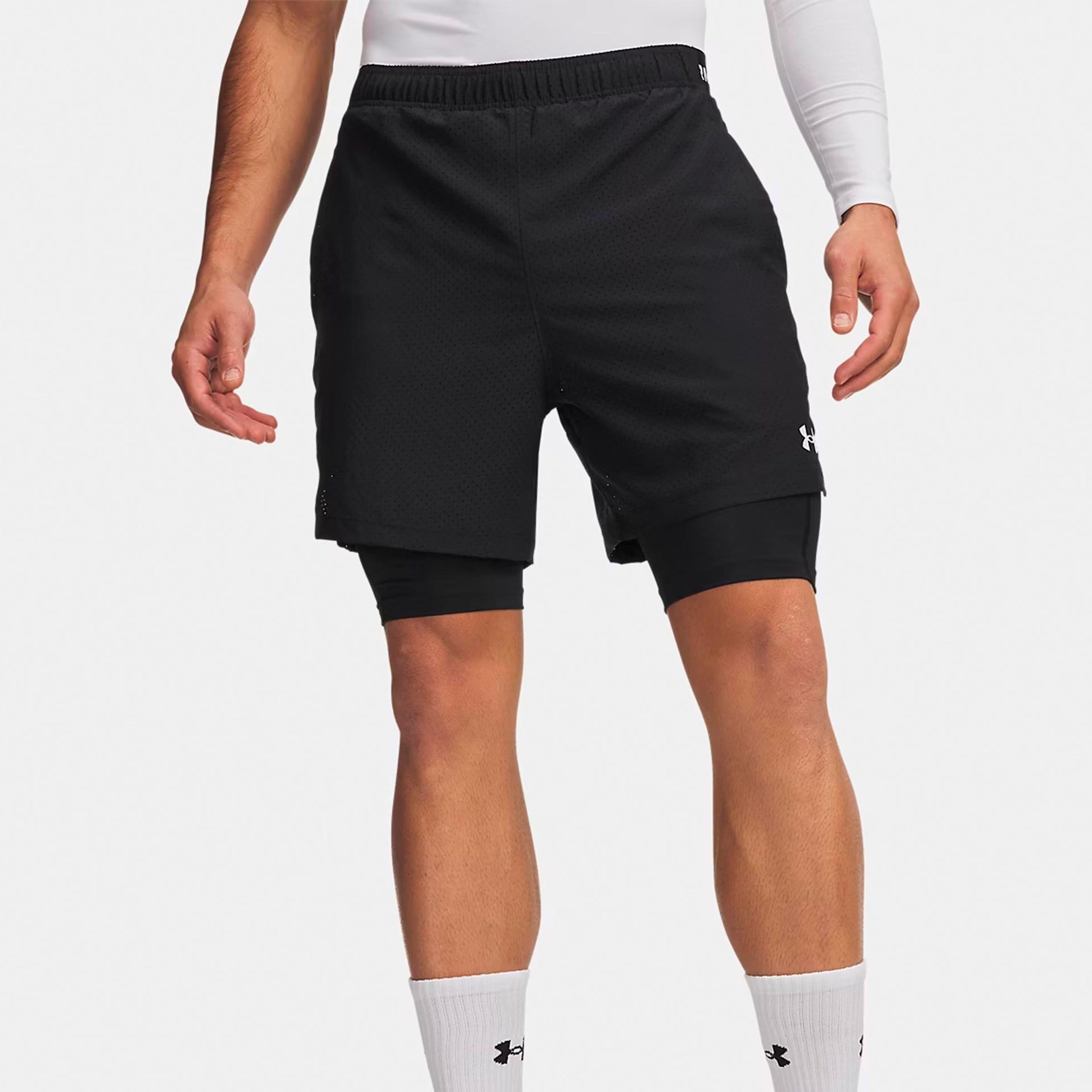 Under Armour Vanish Woven 2.0 2n1 Shorts Herrer - sort, hvid