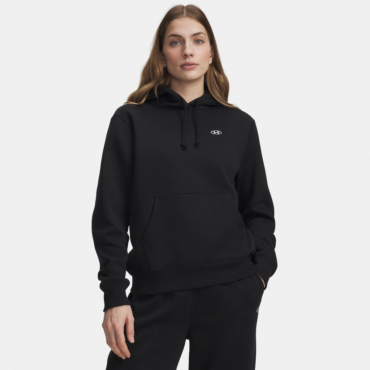 Under Armour Rival Fleece Hættetrøje Damer - sort, hvid