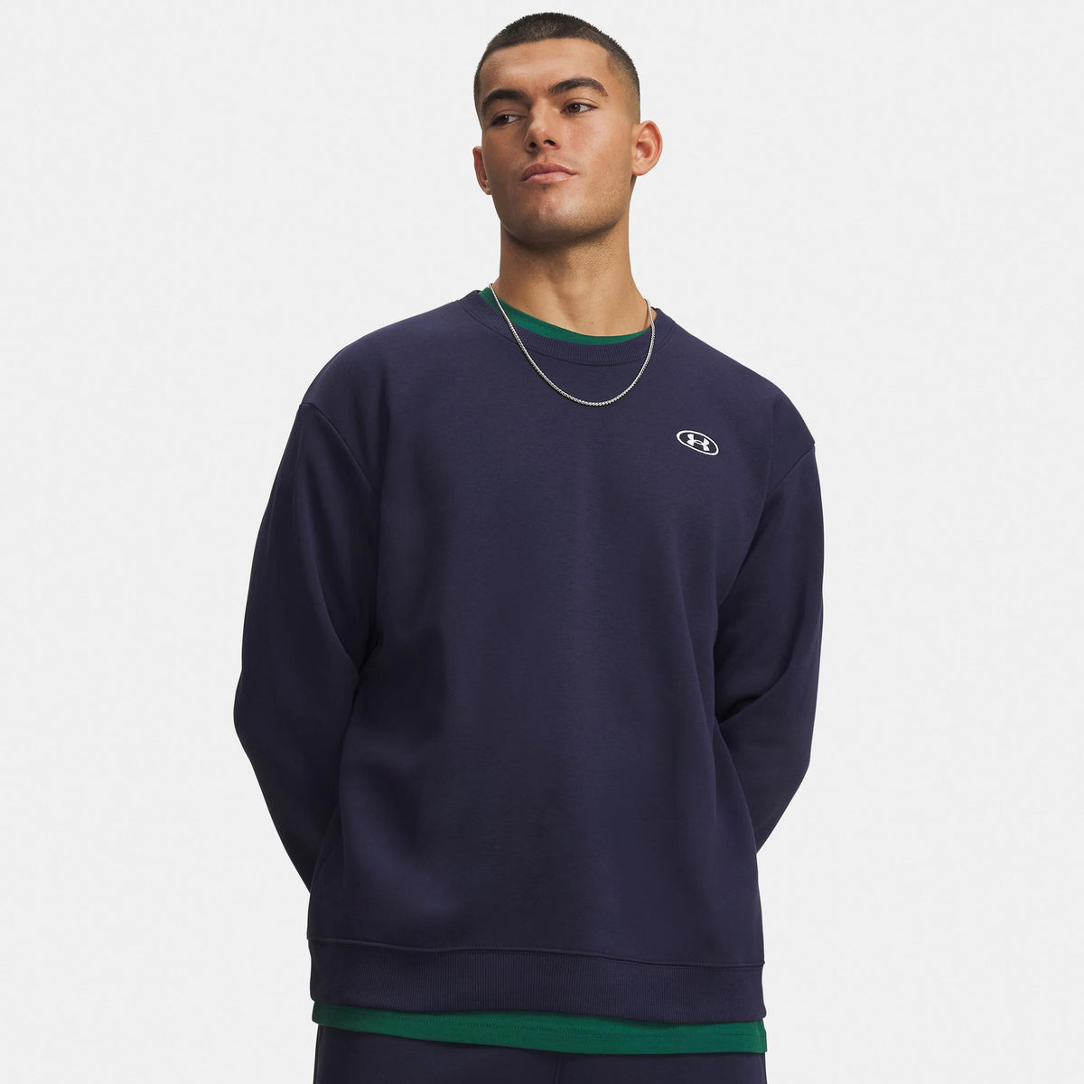 Under Armour Rival Fleece Crew Sweatshirt Herrer - blå, hvid
