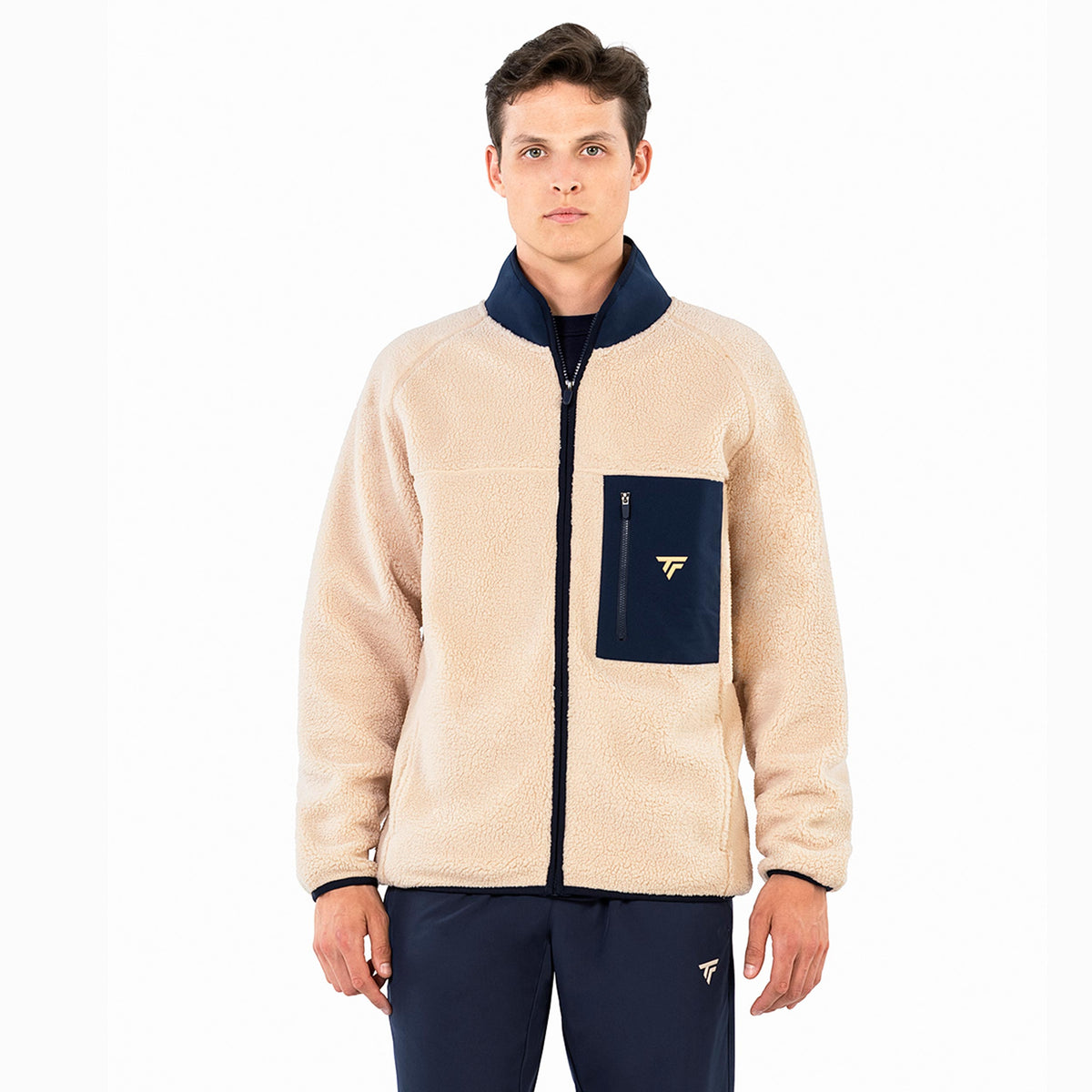 Tecnifibre Sherpa Træningsjakke Unisex - beige, mørkeblå