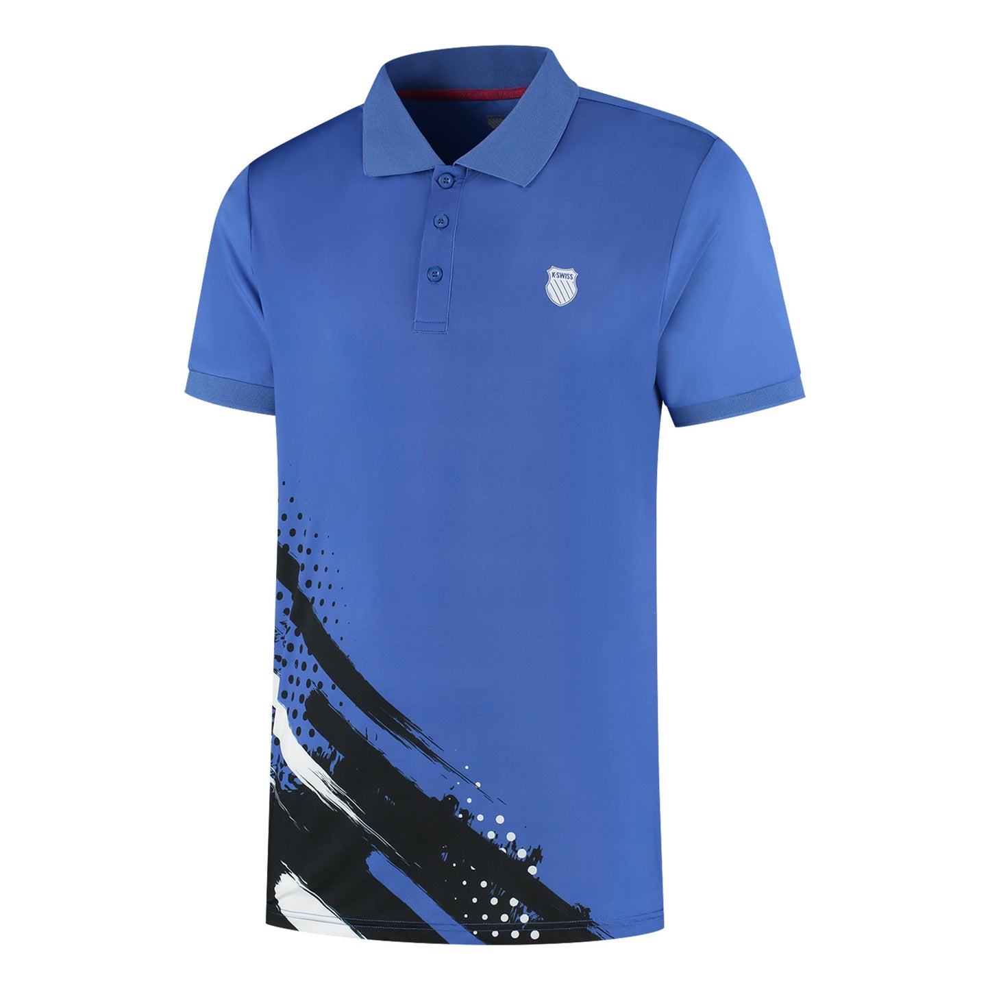 K-Swiss Hypercourt Print Stripe Polo Herrer - blå, mørkeblå