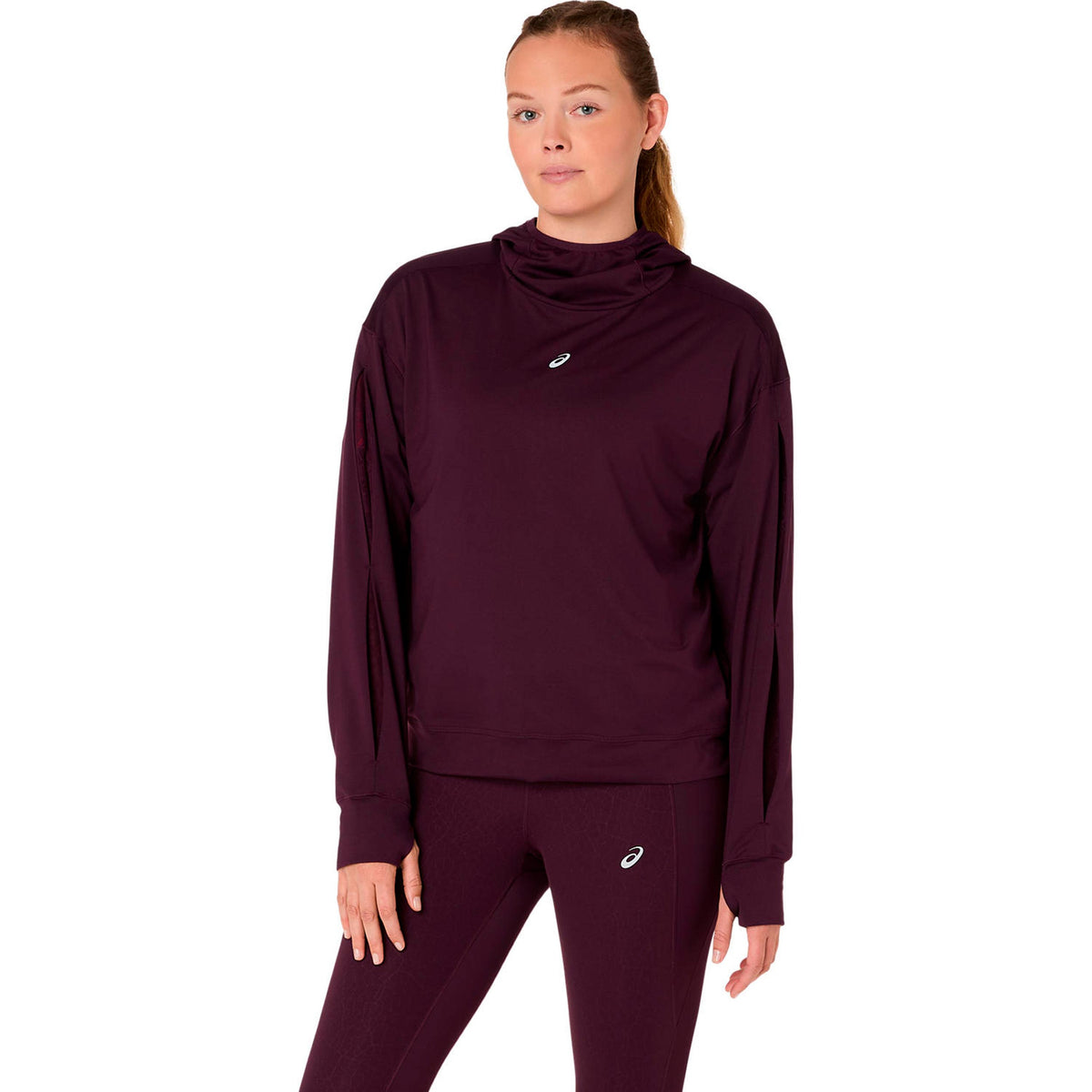 ASICS Nagino Winter Hoodie Løbetrøje - vinrød