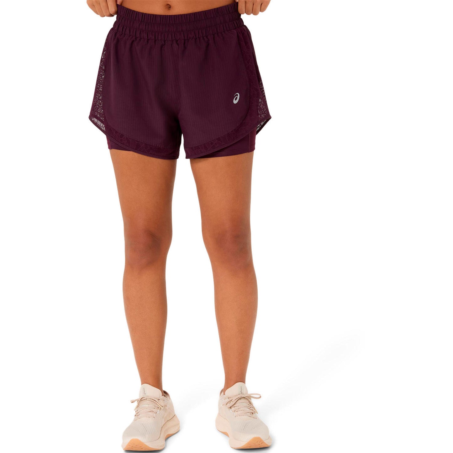 ASICS Nagino  Løbeshorts - vinrød