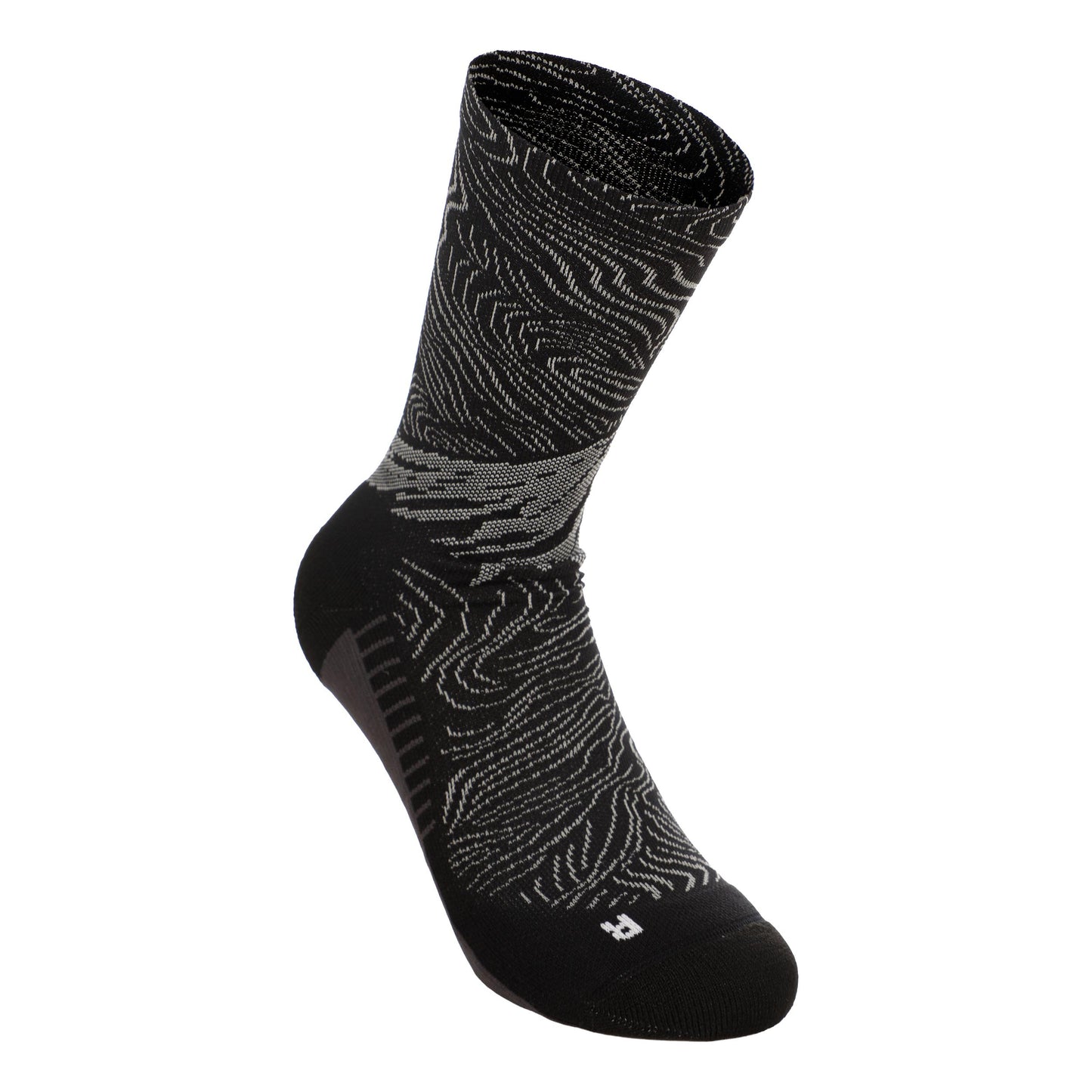 ASICS Fujitrail Graphic Crew  Løbesokker - sort, grå