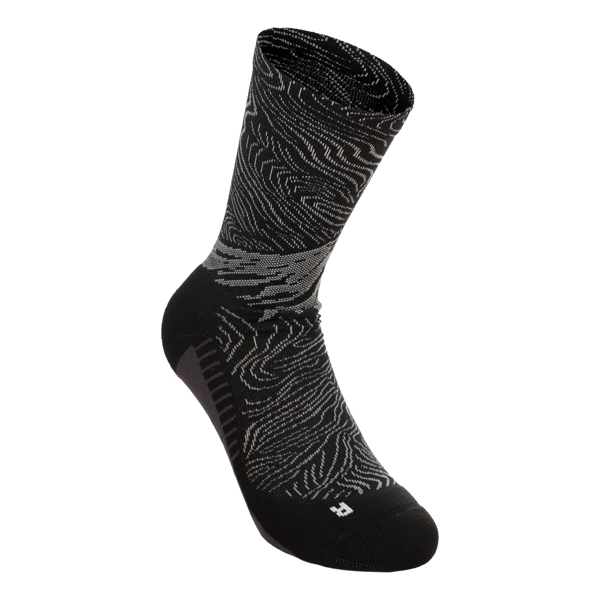 ASICS Fujitrail Graphic Crew  Løbesokker - sort, grå