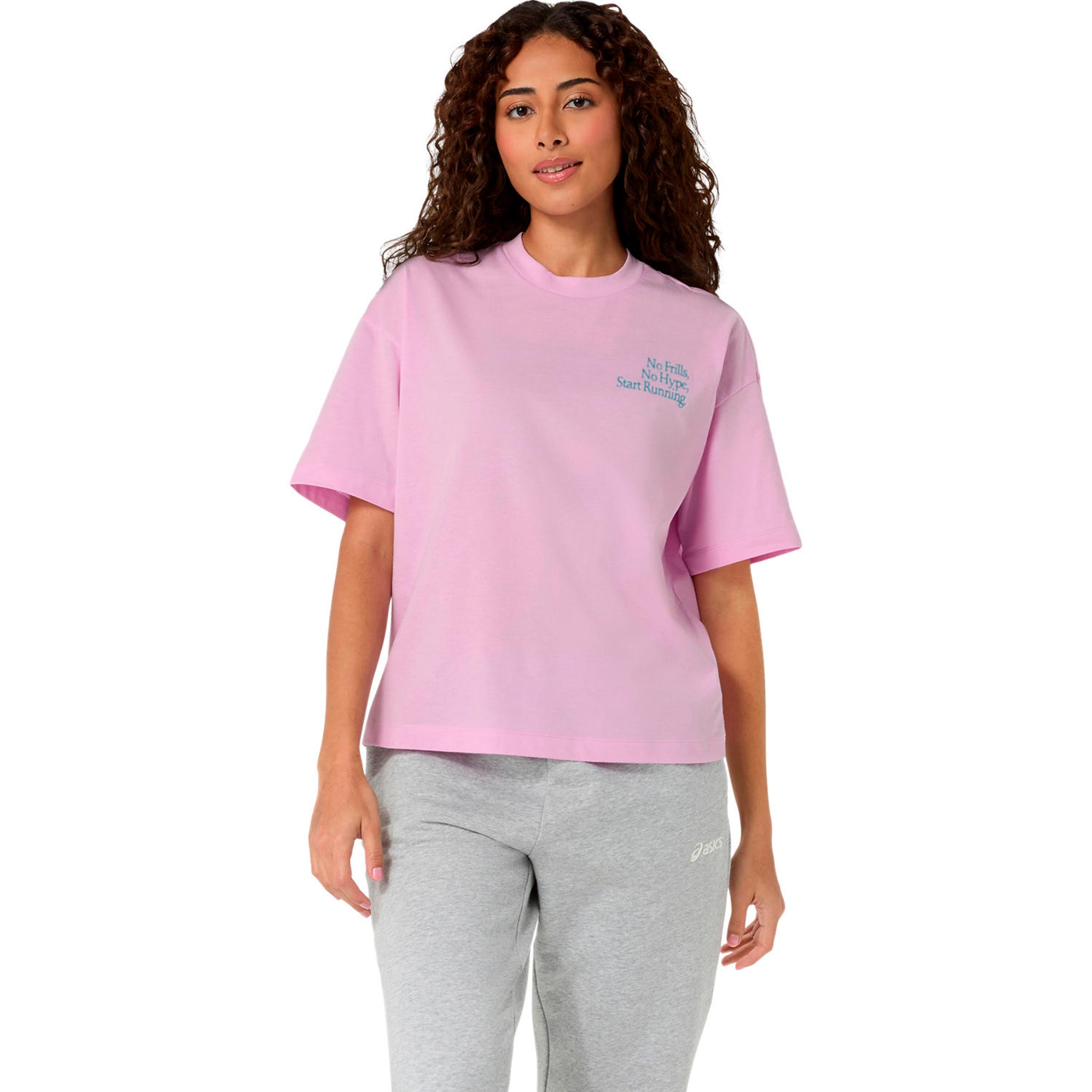 ASICS Runner Message Graphic  Løbetrøje - syren, turkis