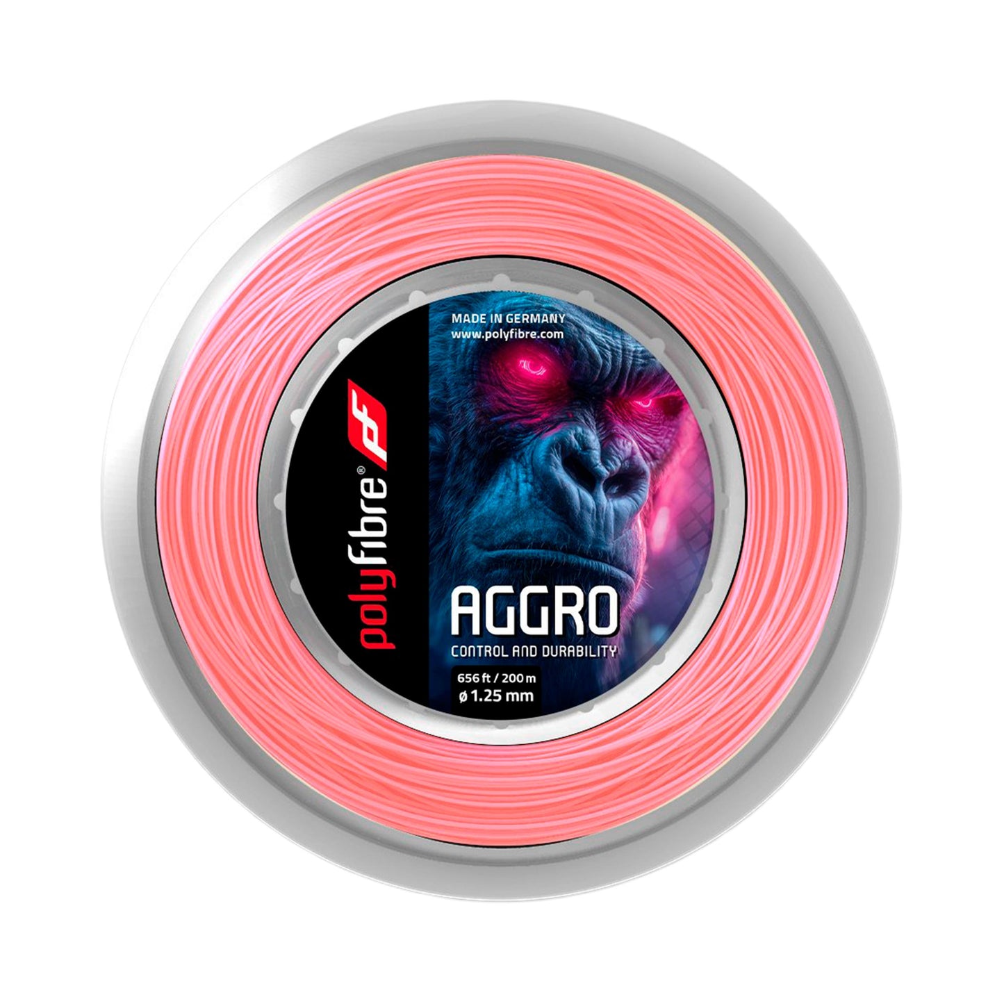 Polyfibre Aggro Strenge, rulle 12,2m, 200m - pink