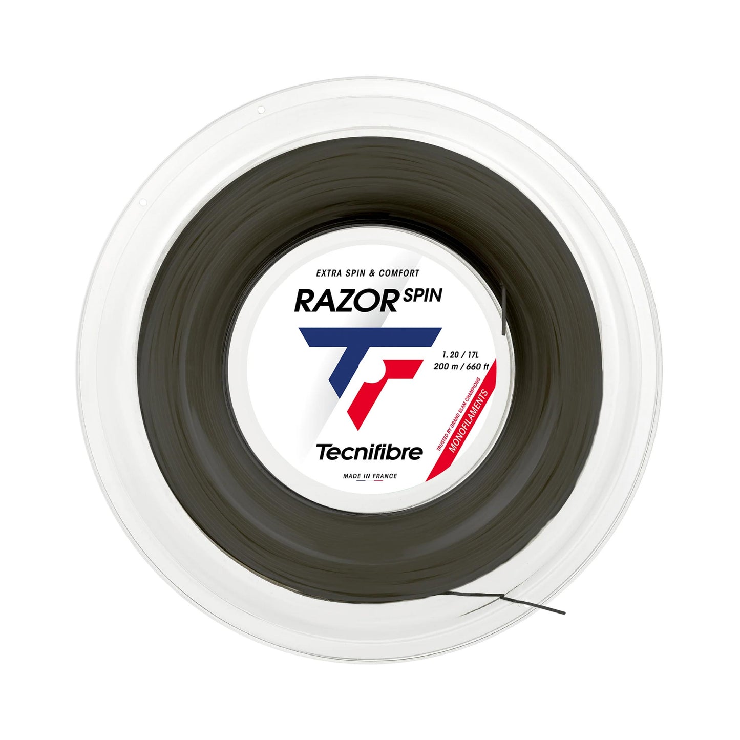 Tecnifibre Razor Spin Strenge, rulle 200m - sort