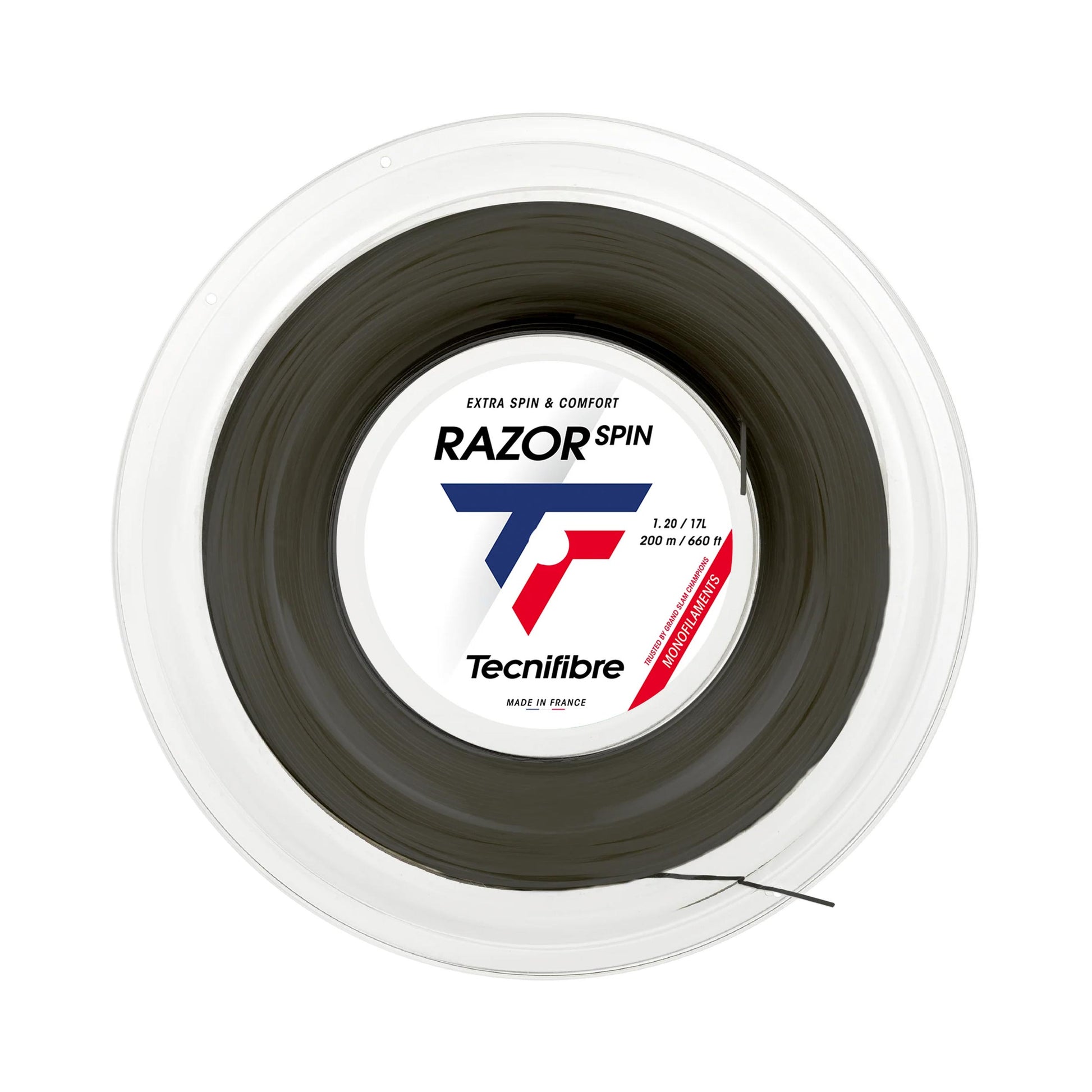 Tecnifibre Razor Spin Strenge, rulle 200m - sort