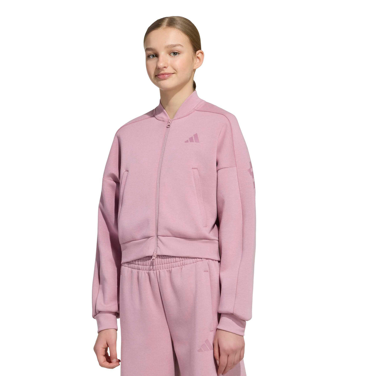 adidas 3Stripes Sweatjakke Pige - gammel lyserød