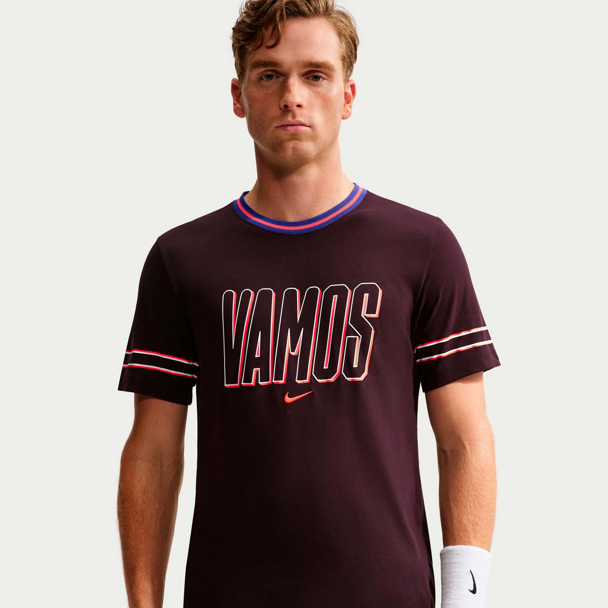Nike Court Dri-Fit T-shirt Herrer - vinrød