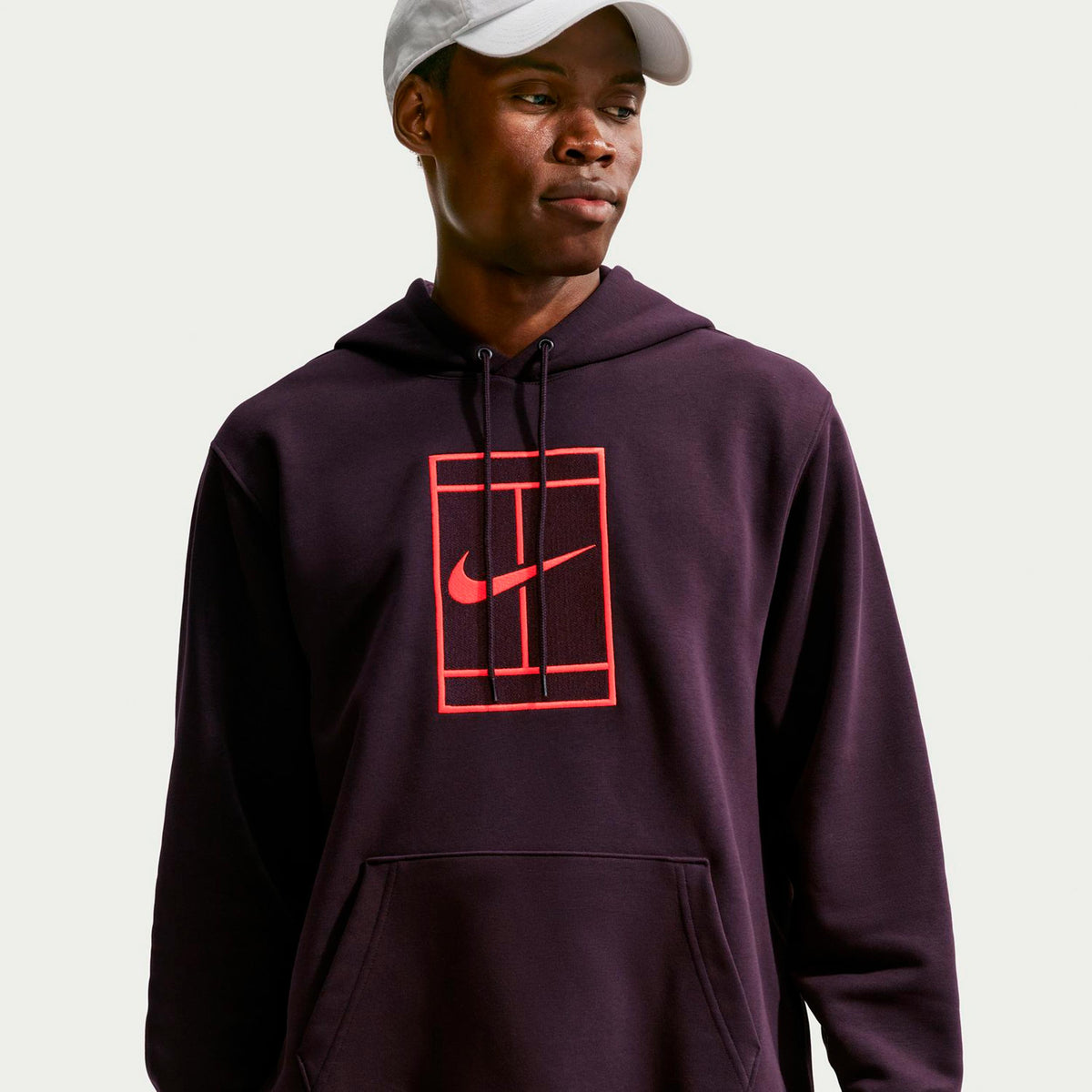 Nike Court Hættetrøje Herrer - mørkerød