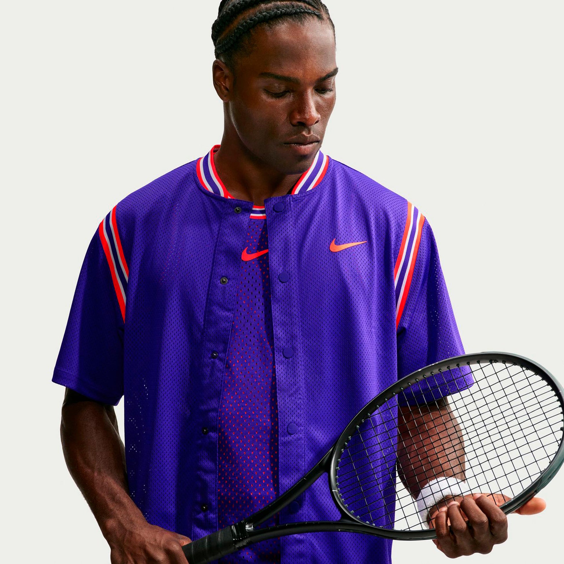 Nike Carlos Alcaraz Court Slam Polo Herrer - lilla, orange