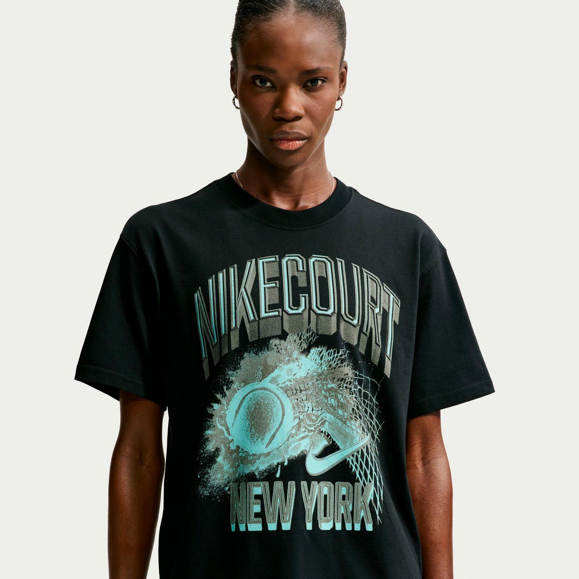 Nike Court Slam T-shirt Damer - sort