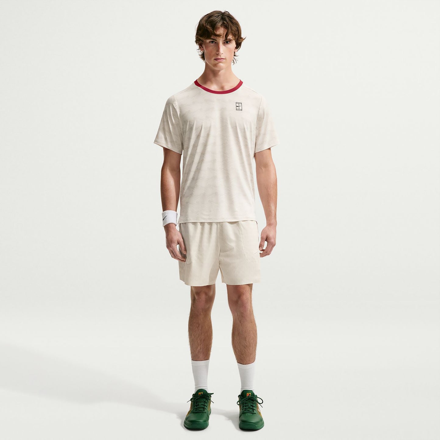 Nike Court Advantage T-shirt Herrer - creme, rød