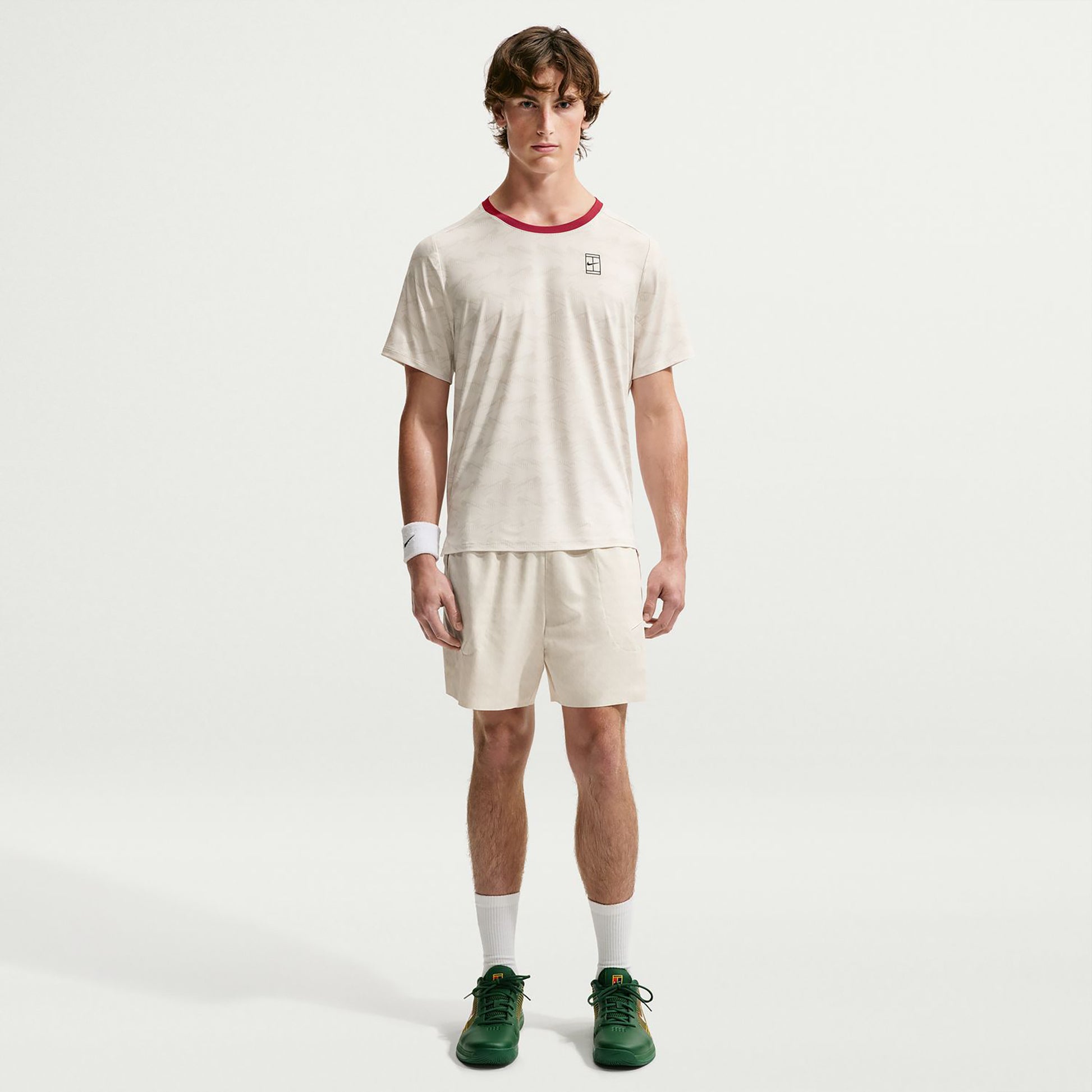 Nike Court Advantage T-shirt Herrer - creme, rød