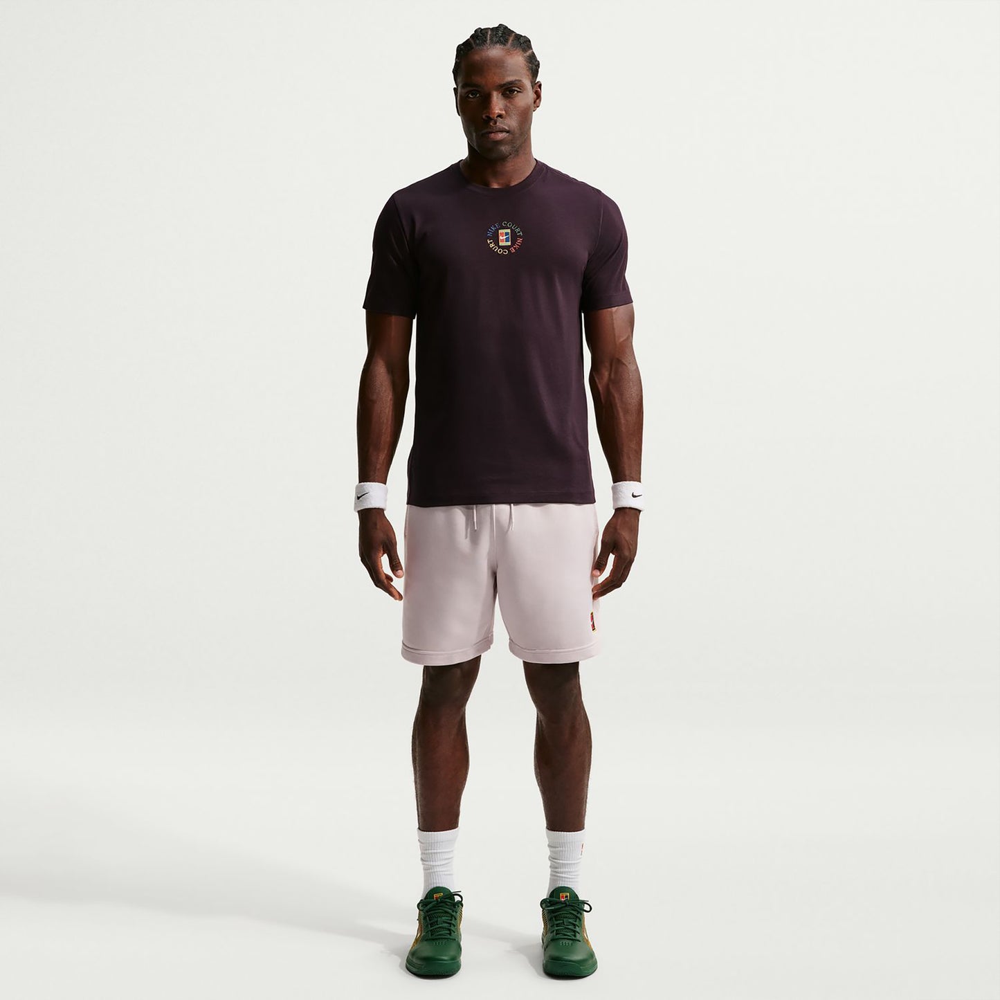 Nike Court T-shirt Herrer - mørkerød