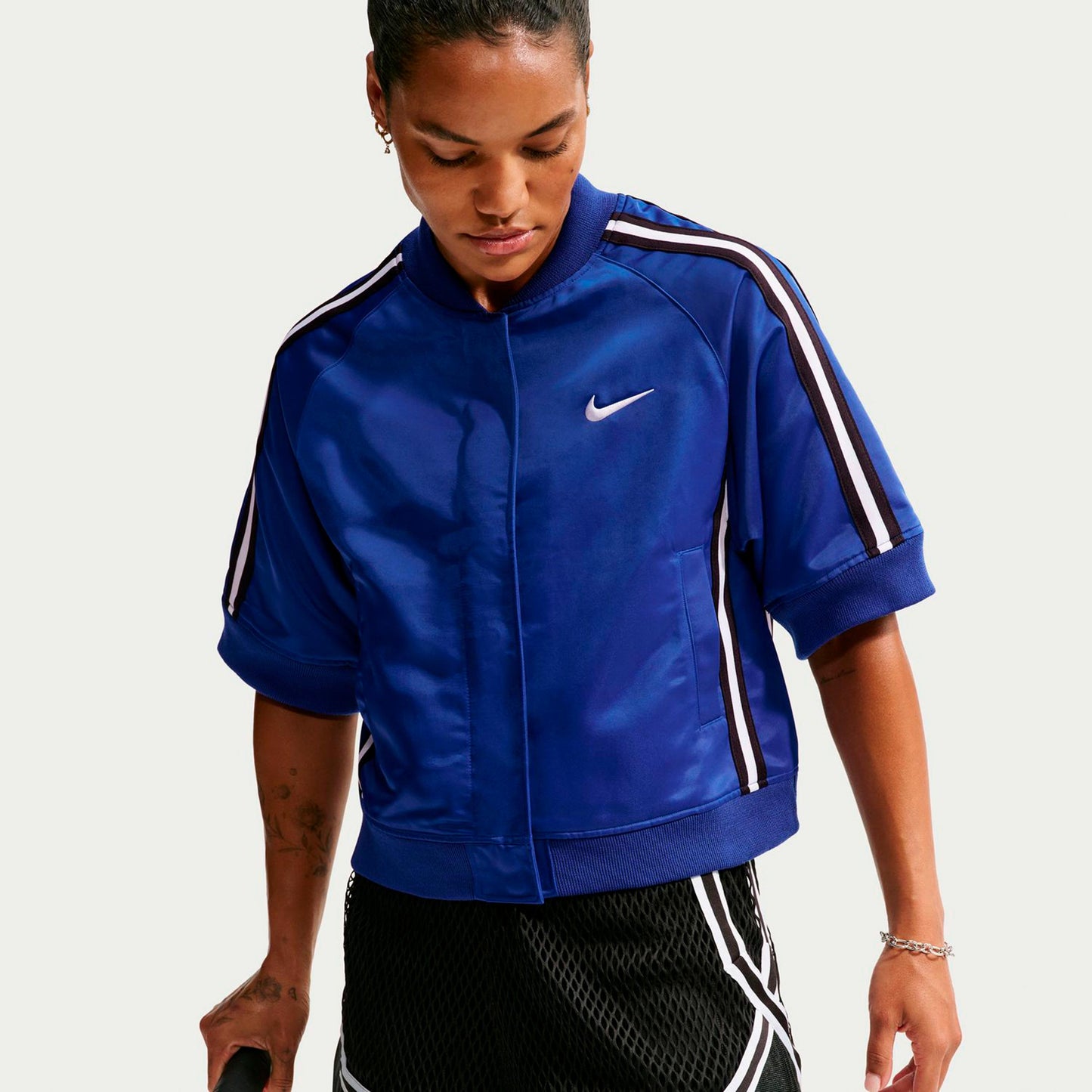 Nike Court Slam Træningsjakke Damer - mørkeblå, sort