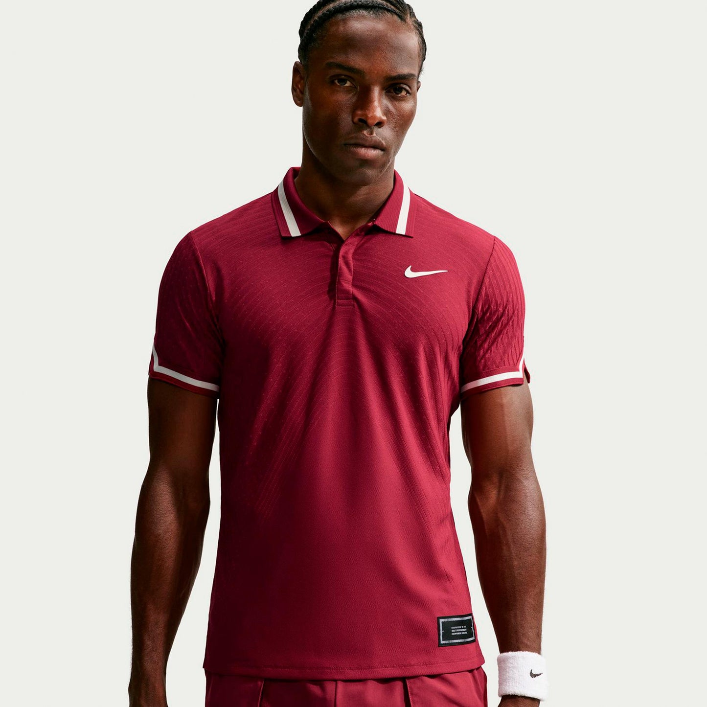 Nike Jannik Sinner Court Slam Polo Herrer - vinrød, creme