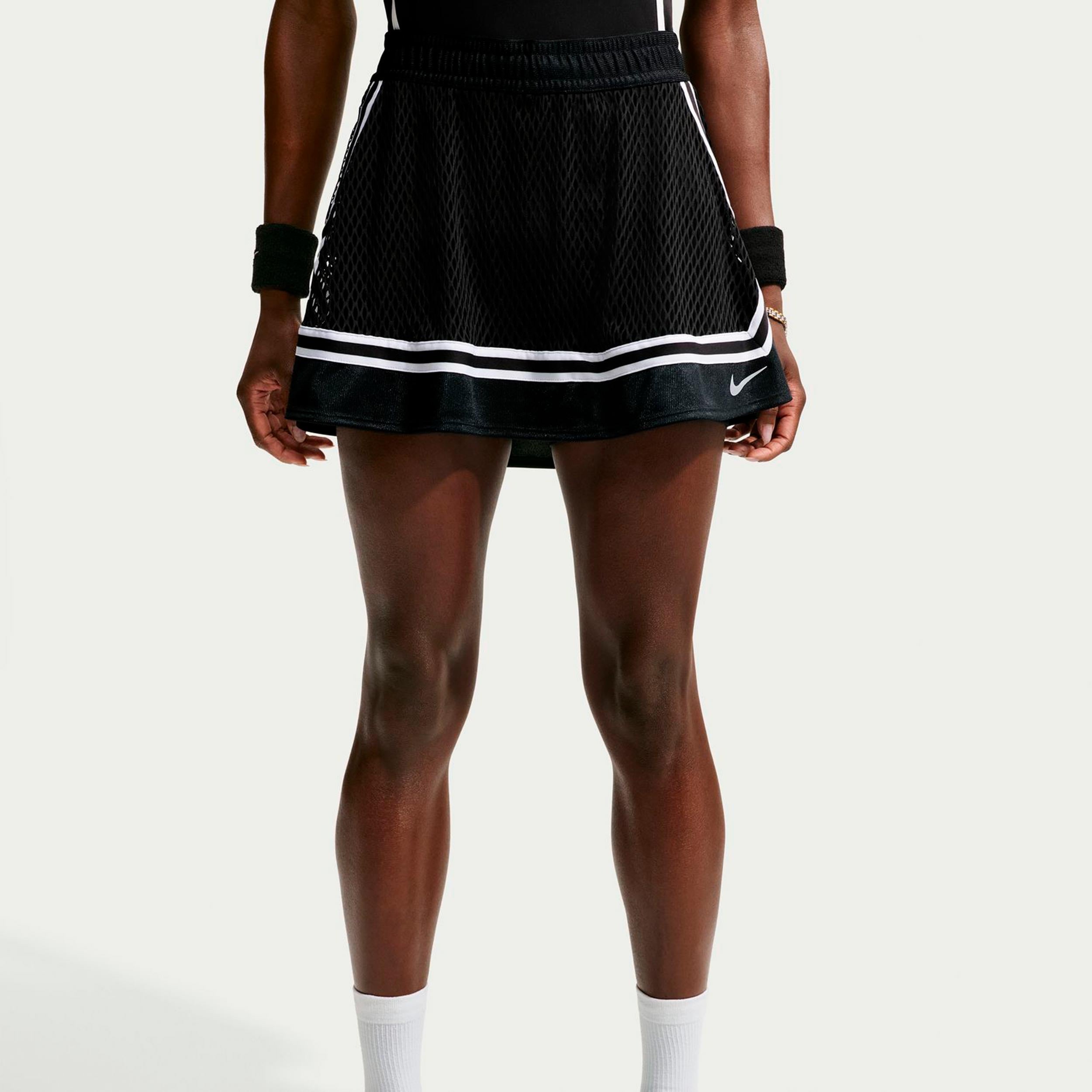 Nike Court Slam Nederdel Damer - sort, hvid