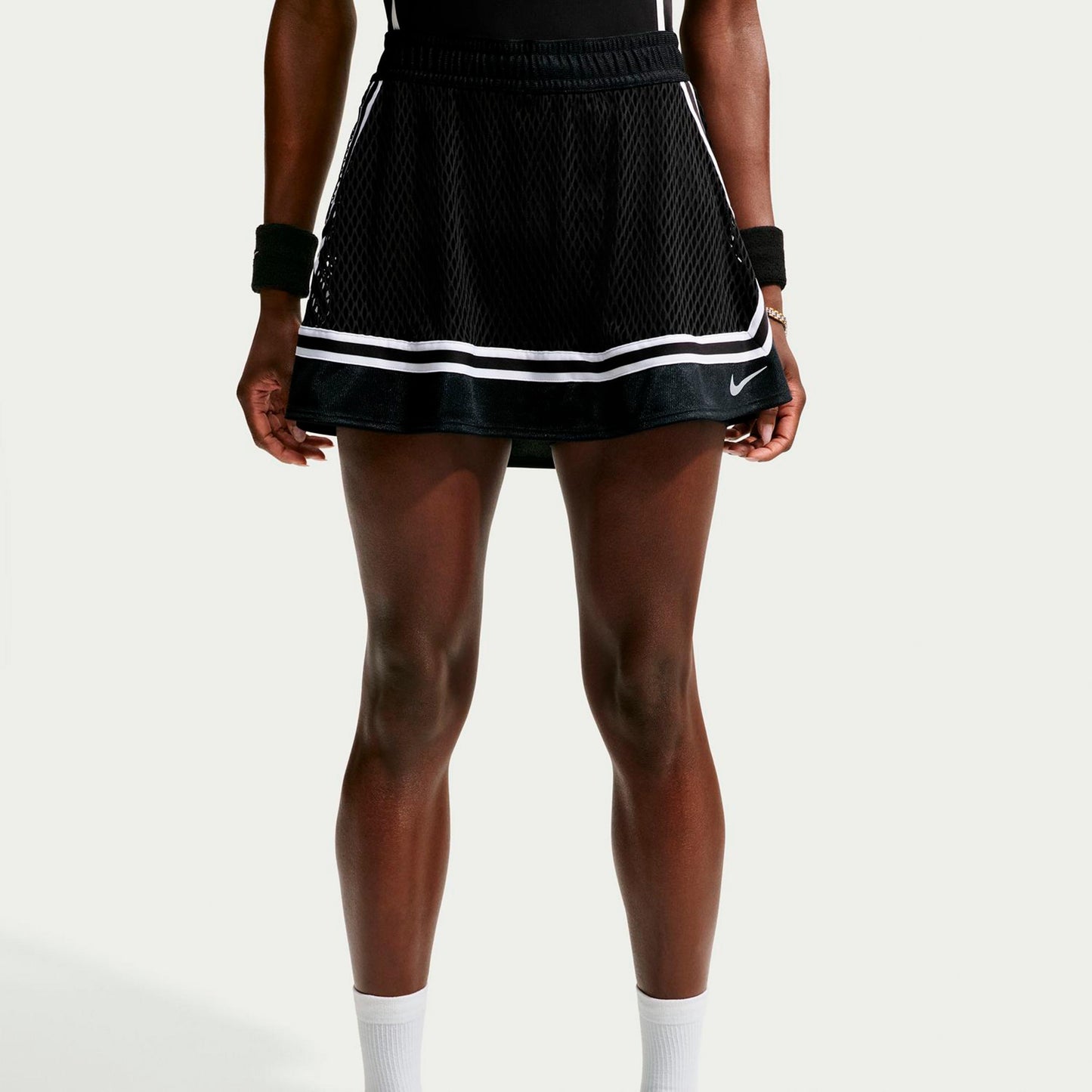 Nike Court Slam Nederdel Damer - sort, hvid