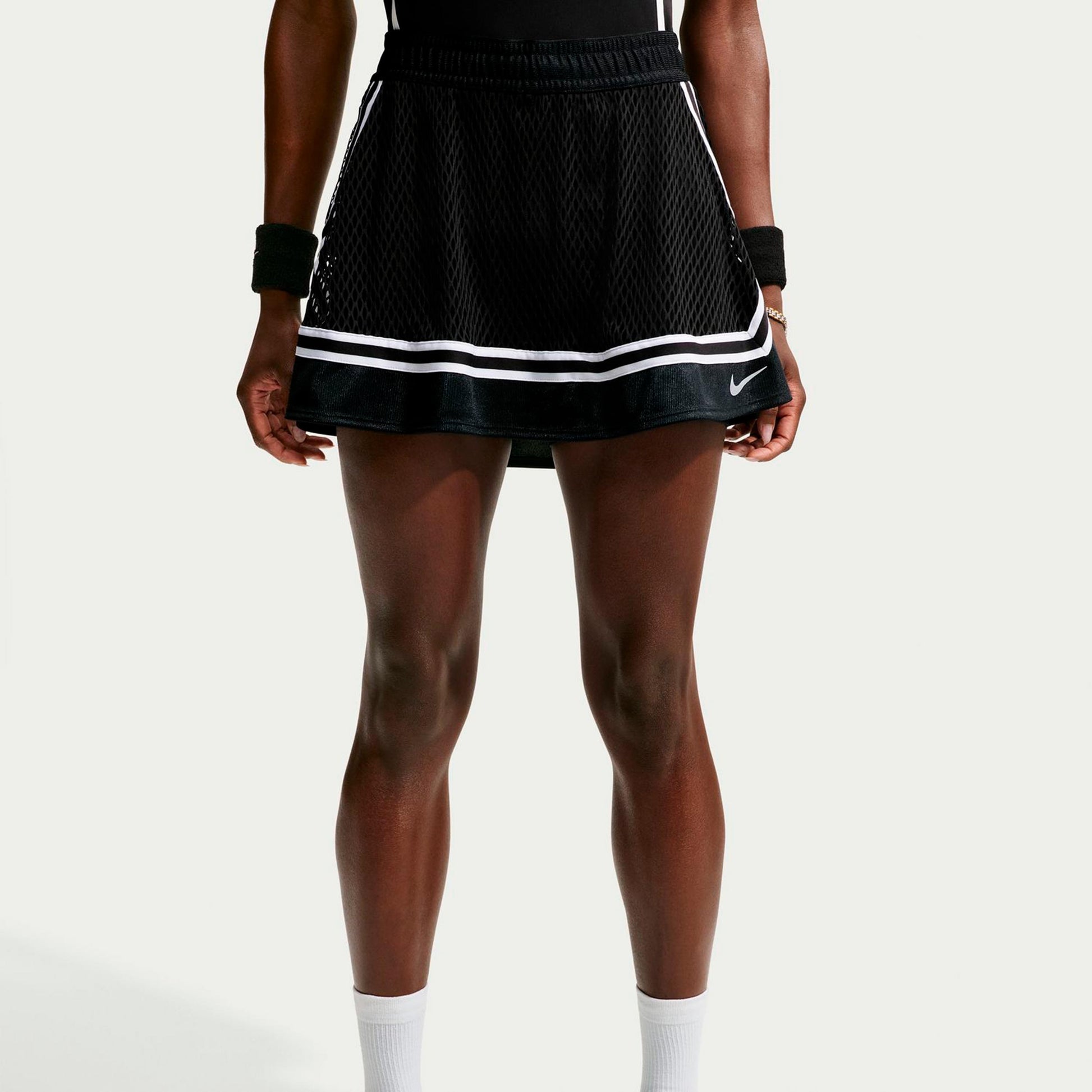 Nike Court Slam Nederdel Damer - sort, hvid