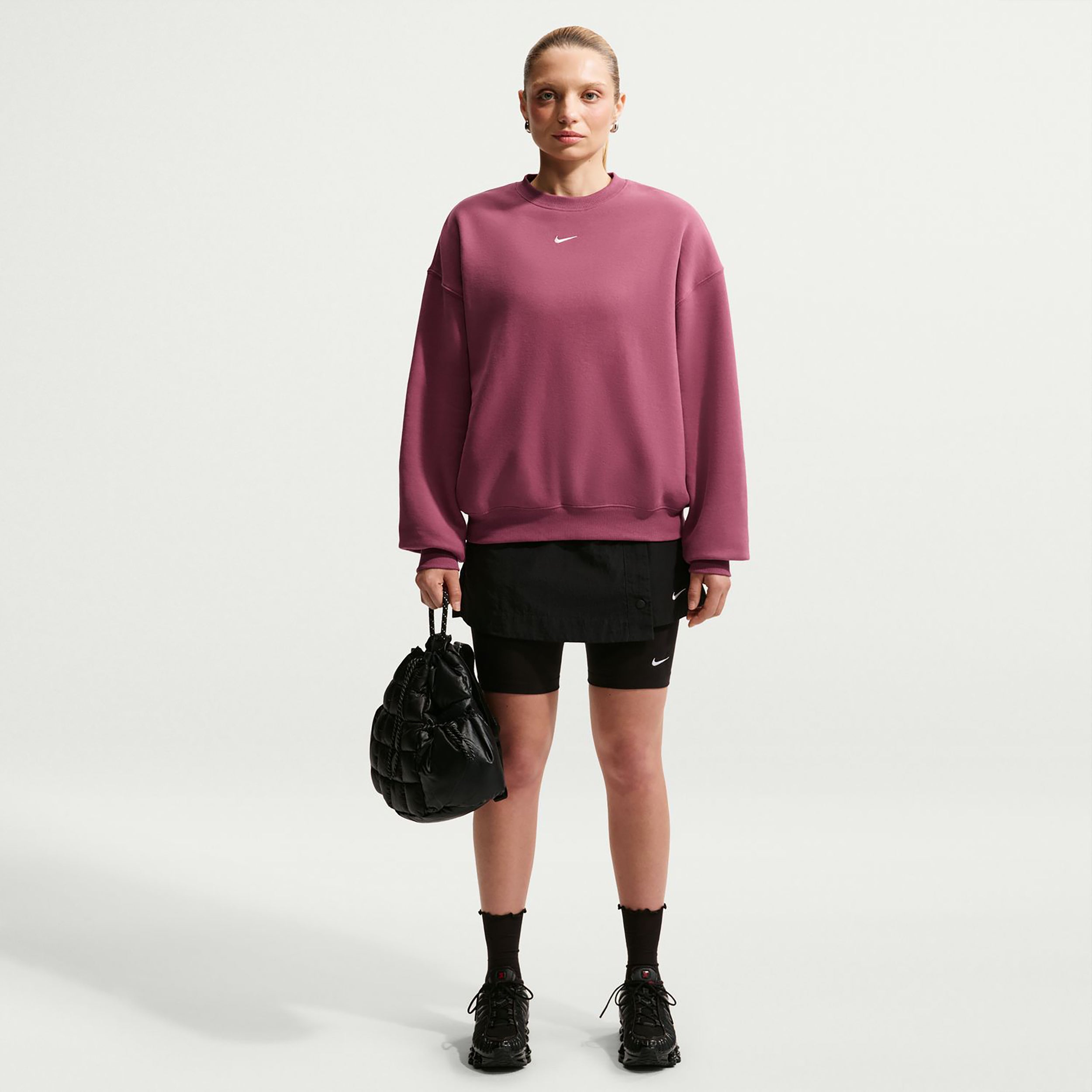 Nike Studio Fleece Sweatshirt Damer - mauve
