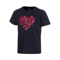 T-shirt Børn - mørkeblå, pink