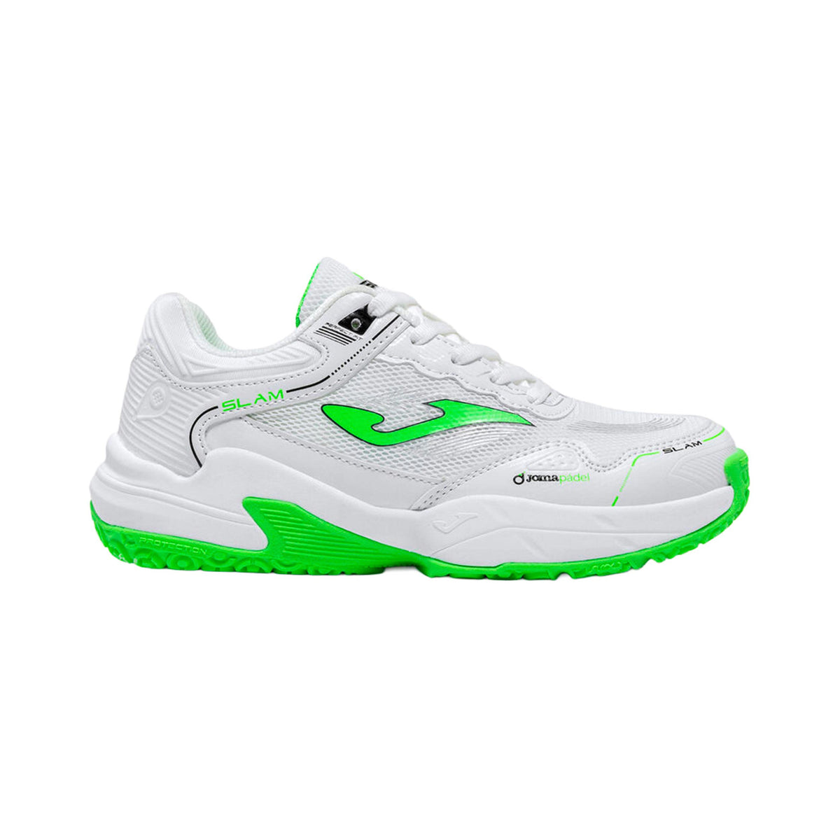Joma Slam Padelsko Børn - hvid, neongrøn