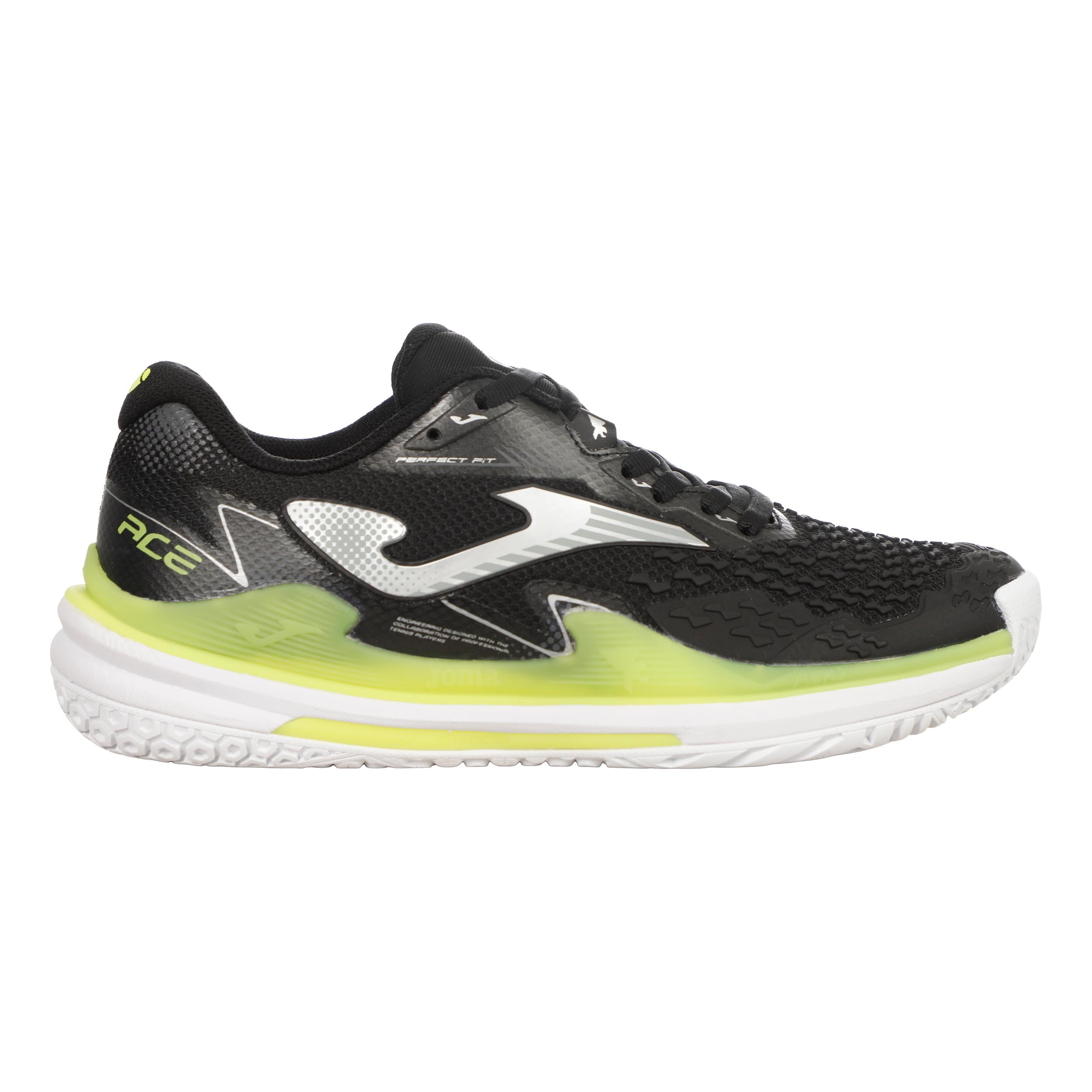 Joma Ace Allcourt-sko Damer - sort, lime