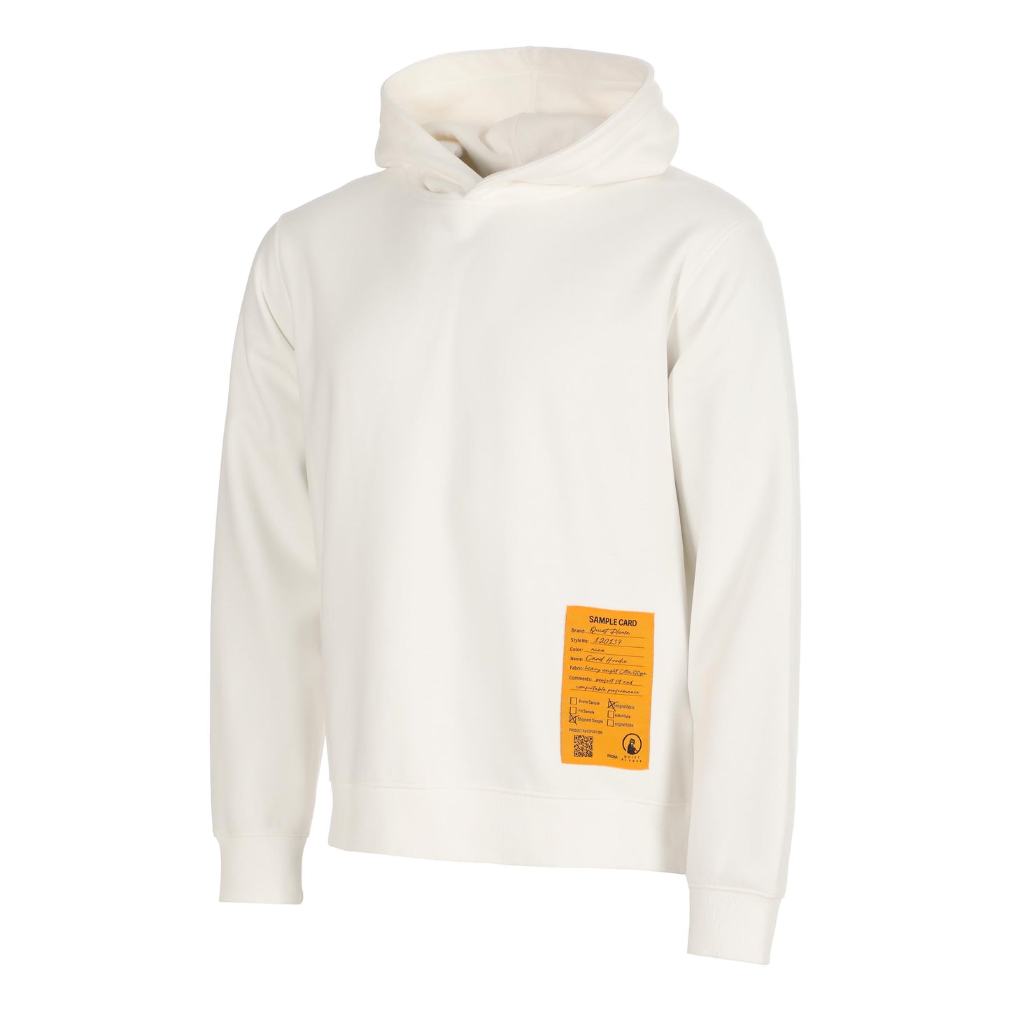 Quiet Please Sample Card Loose Fit Hættetrøje Herrer - creme