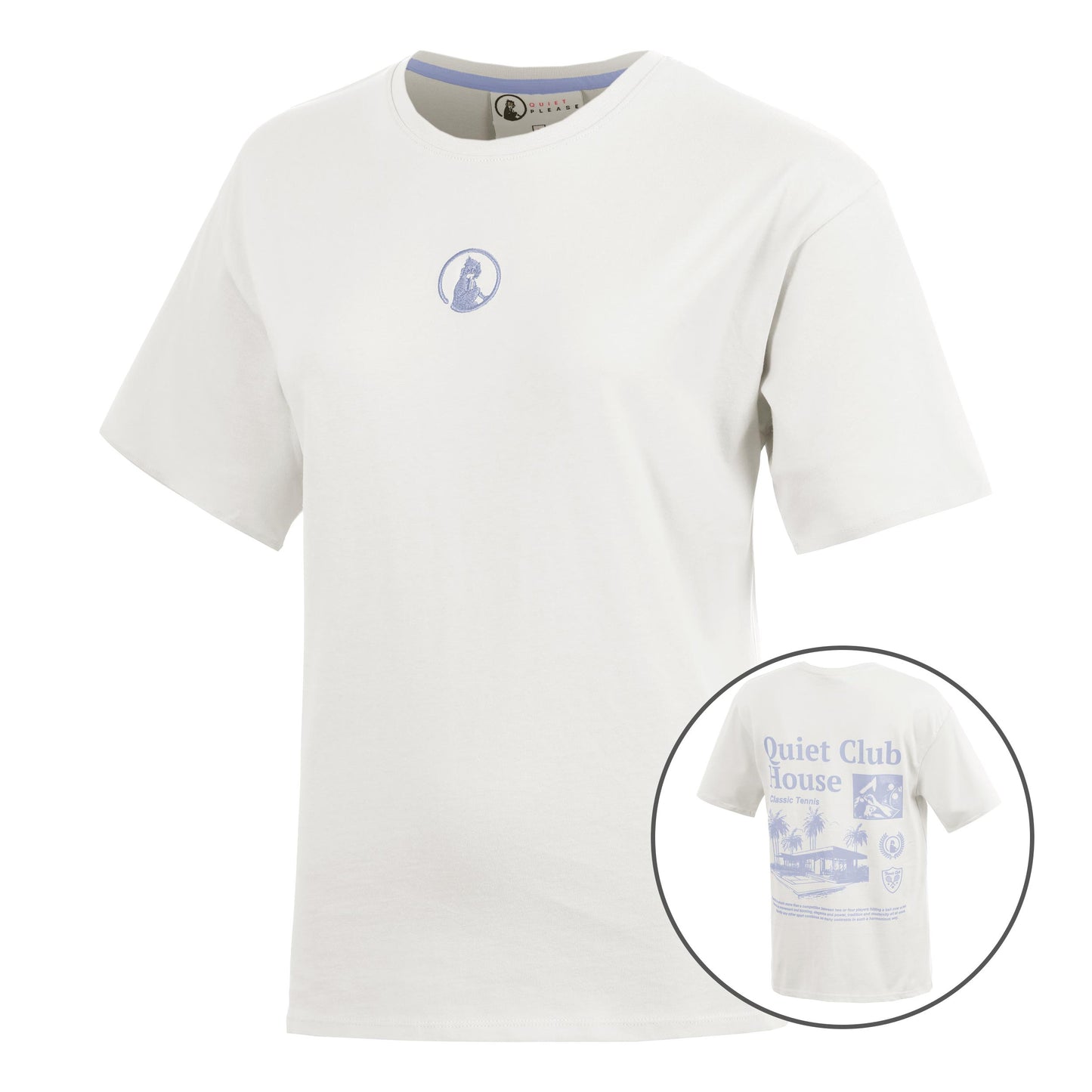 Quiet Please Club House Boyfriend T-shirt Damer - creme