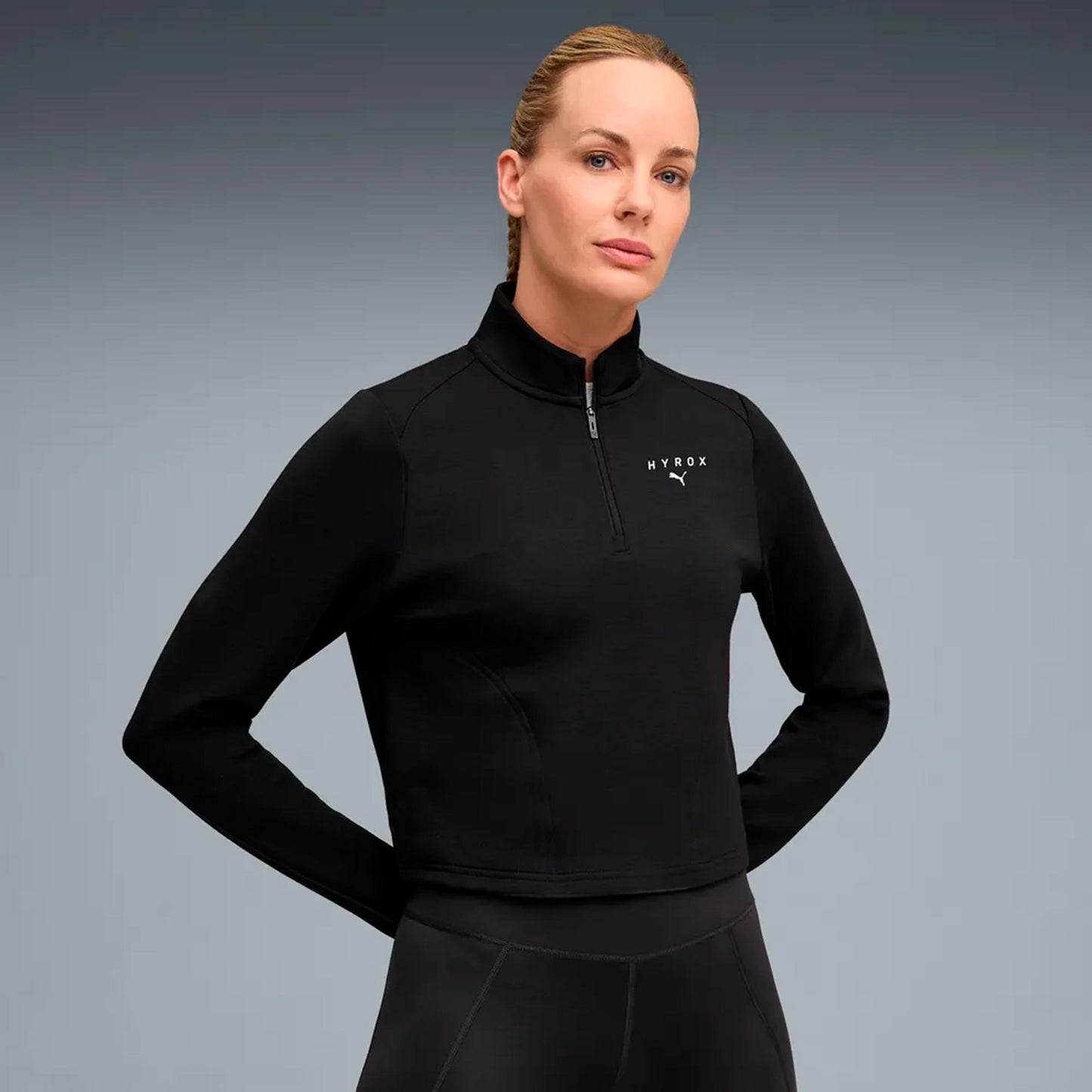 Puma HYROX Cloudspun 1/4 Zip  Løbetrøje Damer - sort